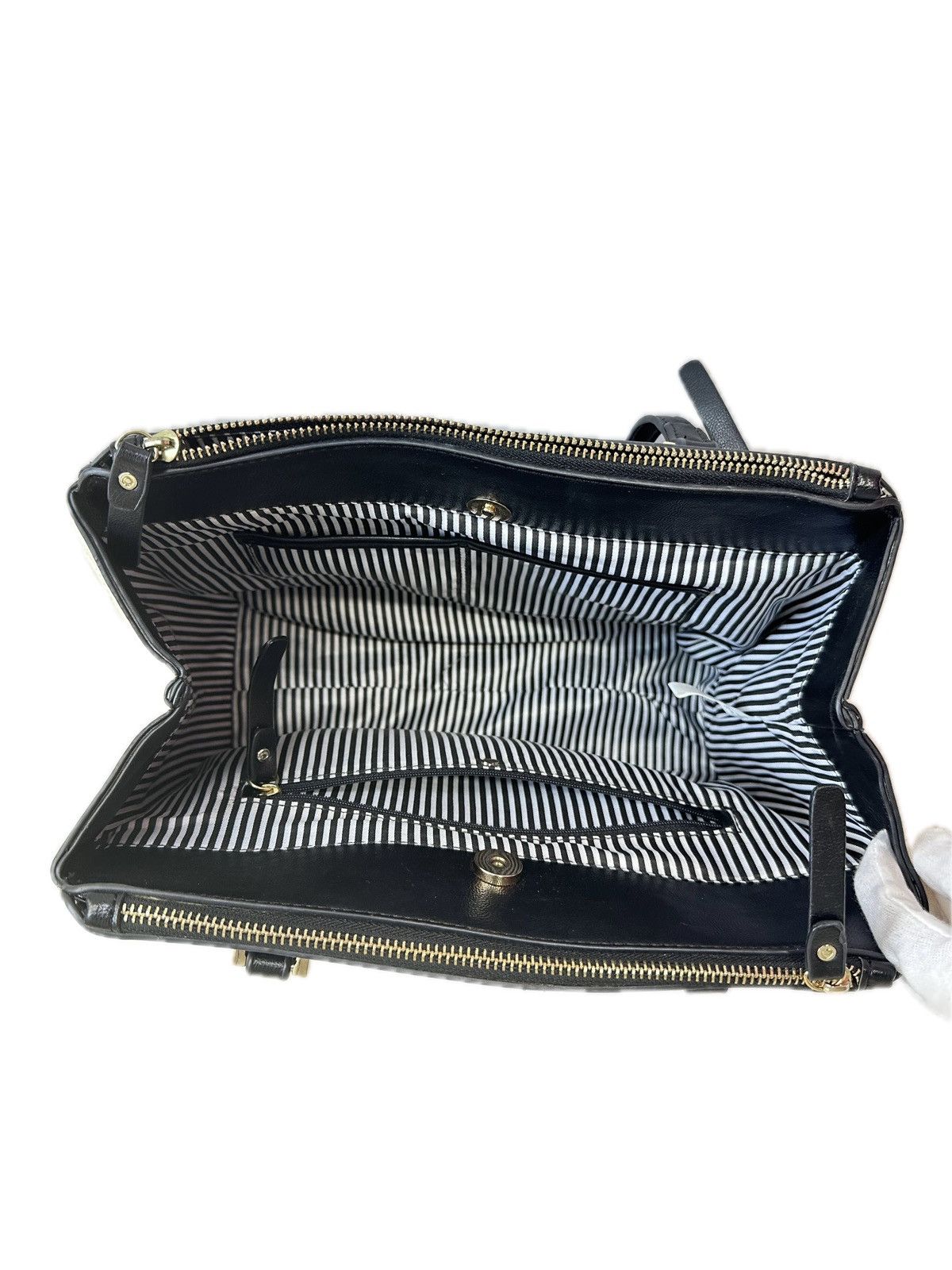Kate Spade Kate Spade Matthew Dr Black Leather Satchel Two-Tone Gusset Size ONE SIZE - 3 Thumbnail