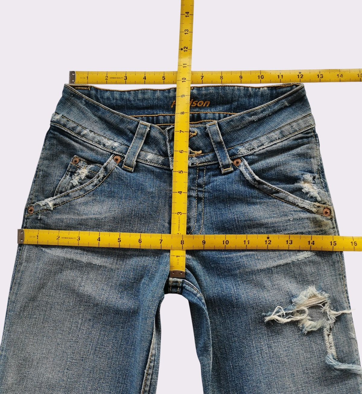 Hudson THRASHED Hudson Usa Womens Bootcuts Jeans Size 24" / US 00 / IT 34 - 9 Thumbnail