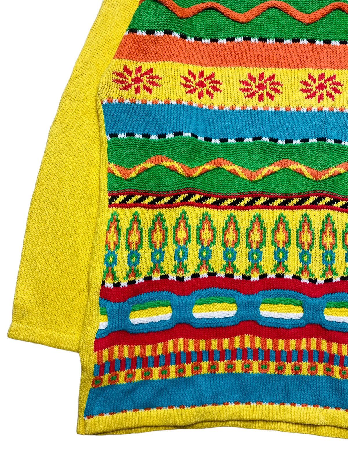 Hysteric Glamour FW/93 Benetton - Tribal Etnic 3D Knitted Longsleeve Size US M / EU 48-50 / 2 - 3 Thumbnail