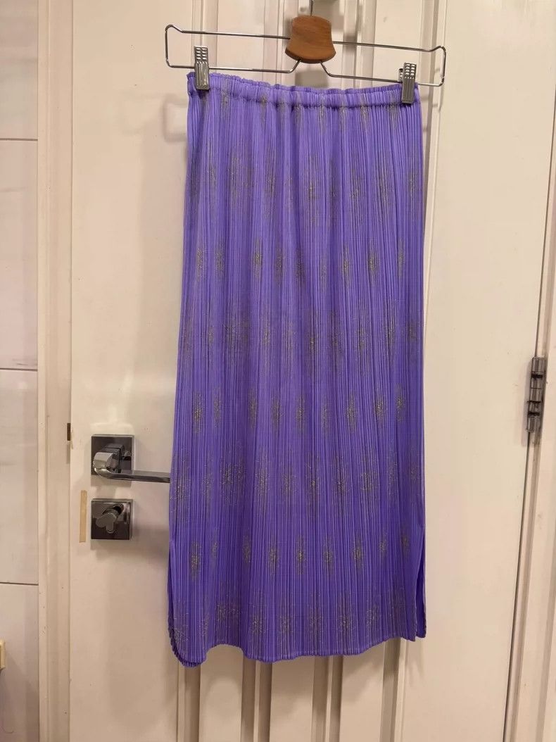 Issey Miyake Issey Miyake size:1 Purple pleated skirt Size 42" / US 20 - 1 Thumbnail