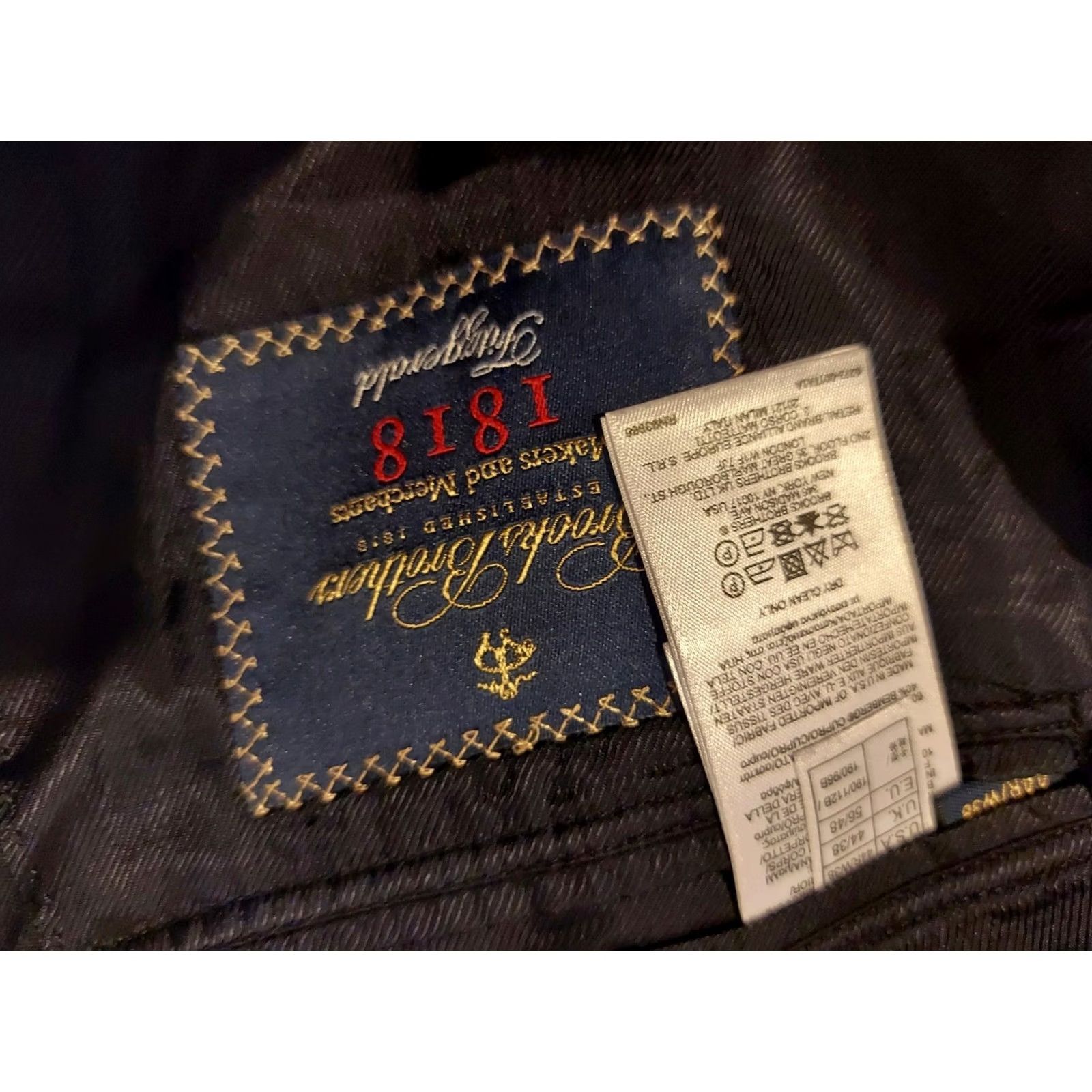 Brooks Brothers Brooks Brothers Mens Jacket Blazer 44R Black Size 44R - 7 Thumbnail