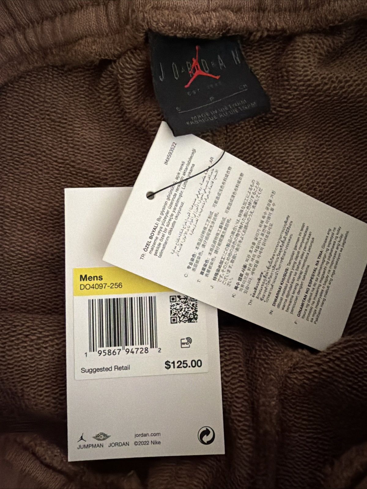 Jordan Brand × Travis Scott Jordan Fleece Pants Colab Travis Scott Cactus Jack Small NWT Size US 32 / EU 48 - 5 Thumbnail