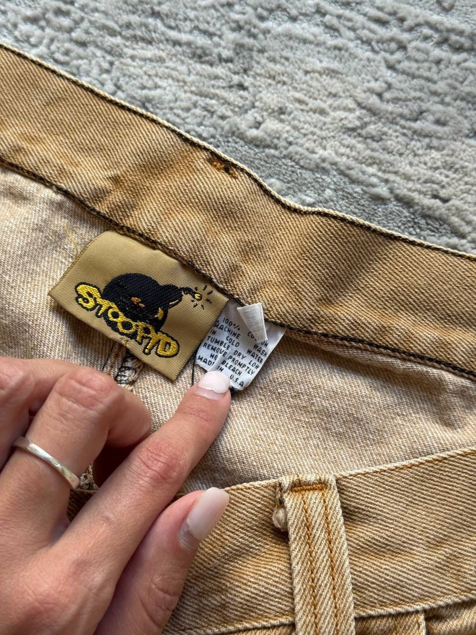 Vintage Vintage STOOPID Baggy Shorts Size US 34 / EU 50 - 8 Thumbnail