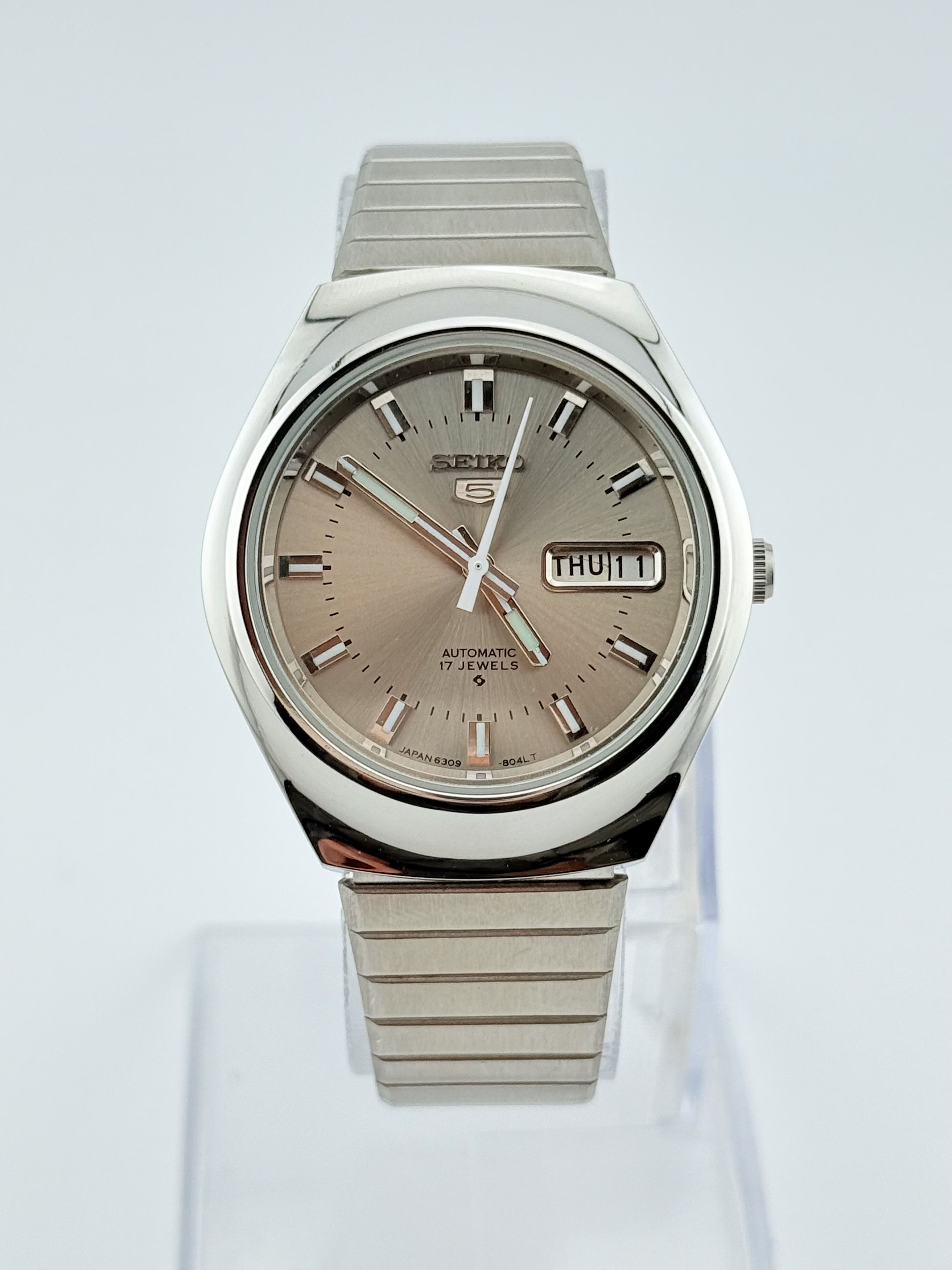 Seiko Vintage Seiko 5 Automatic Gray Dial Watch Men’s Wristwatch Size 36 - 1 Thumbnail