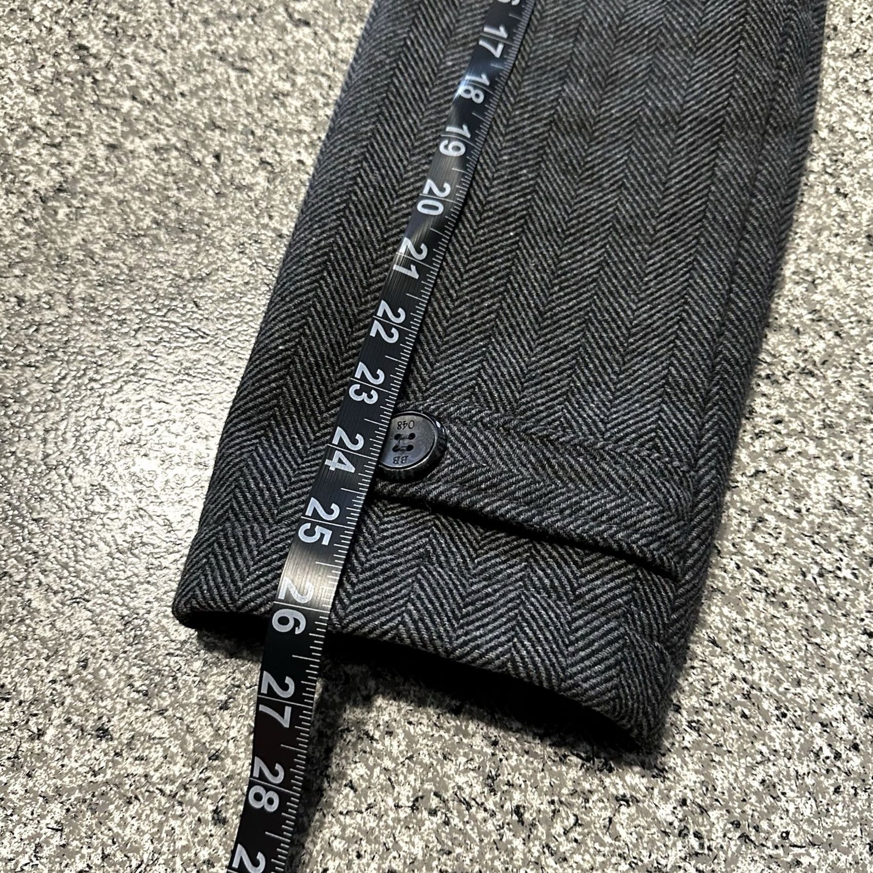Buckle Black Buck le Black Coat Mens L Slim Fit Wool Blend Jacket Grey Button Overcoat Size US L / EU 52-54 / 3 - 6 Thumbnail