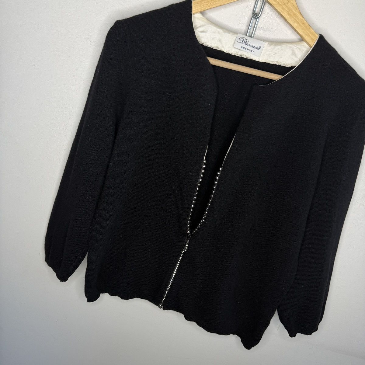 Blumarine Blumarine Wool Vintage Cardigan Sweater Black Avant Garde Size M / US 6-8 / IT 42-44 - 5 Thumbnail