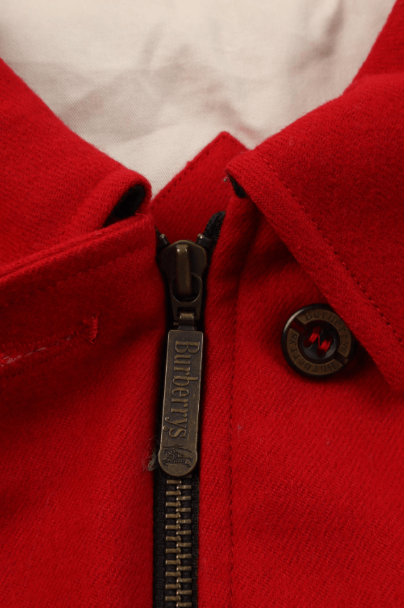 Burberry Women's Burberrys Vintage 100% Wool Bomber Jacket Red XL Size XL / US 12-14 / IT 48-50 - 3 Thumbnail