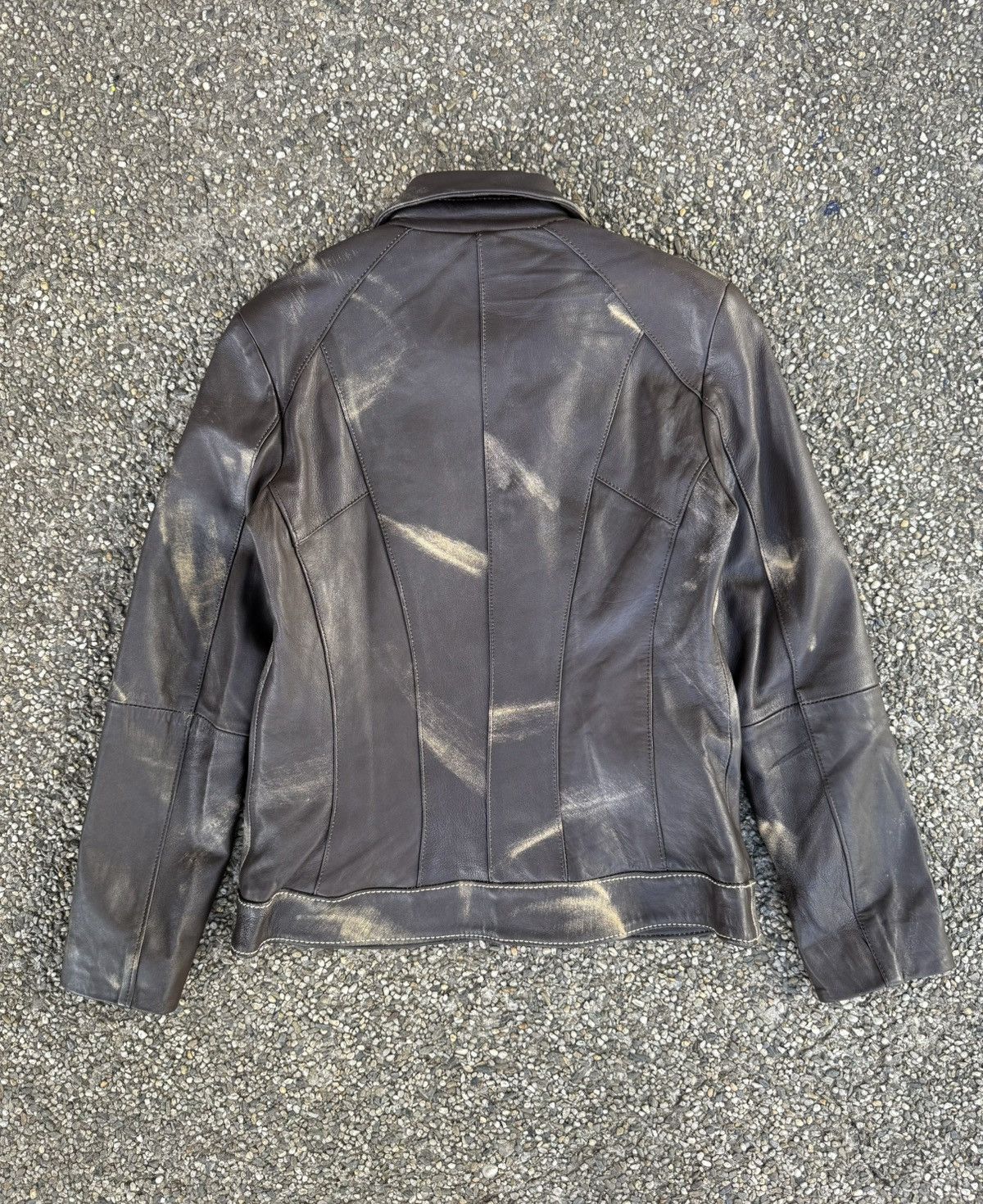 Other Kor@kor Italy Asymmetrical Leather Jacket Size M / US 6-8 / IT 42-44 - 2 Thumbnail