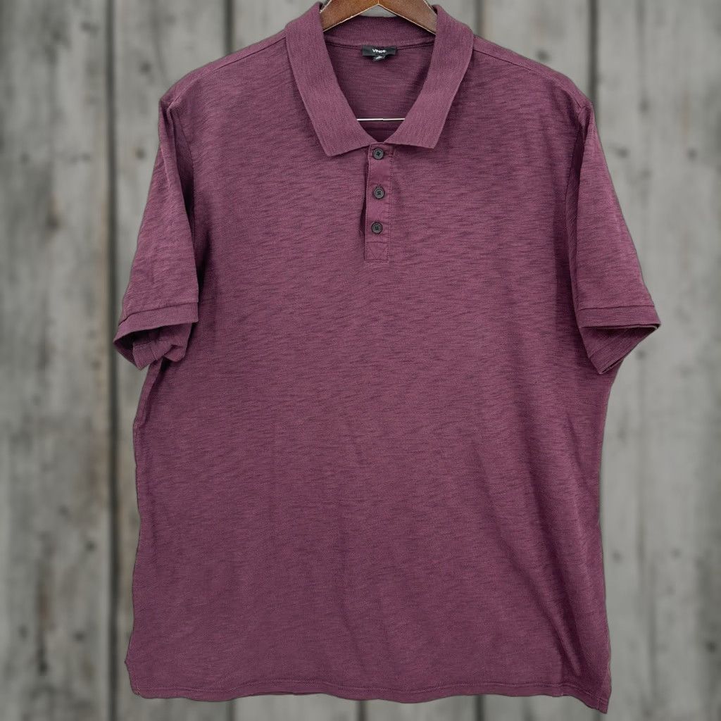 Vince Vince Polo Shirt Mens XL Purple Short Sleeve 100% Cotton Plum Preppy Dad Vince Shirt Polo Mens XL Purple Short Sleeve 100% Cotton Plum Dad Style Size US XL / EU 56 / 4 - 1 Thumbnail