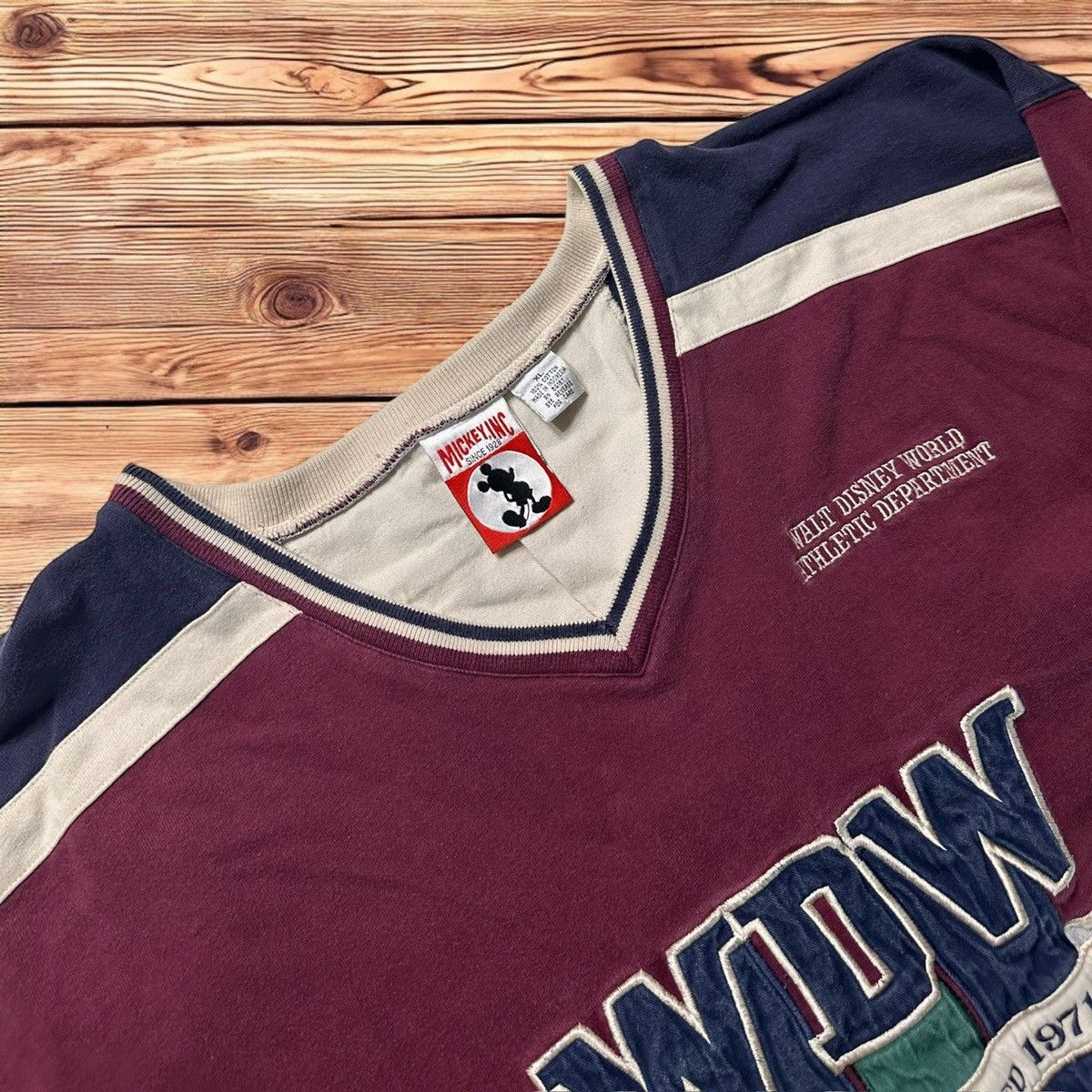 Disney × Vintage Vtg Walt Disney W. Athletic Department Sweatshirt Men's XL Size US XL / EU 56 / 4 - 2 Thumbnail