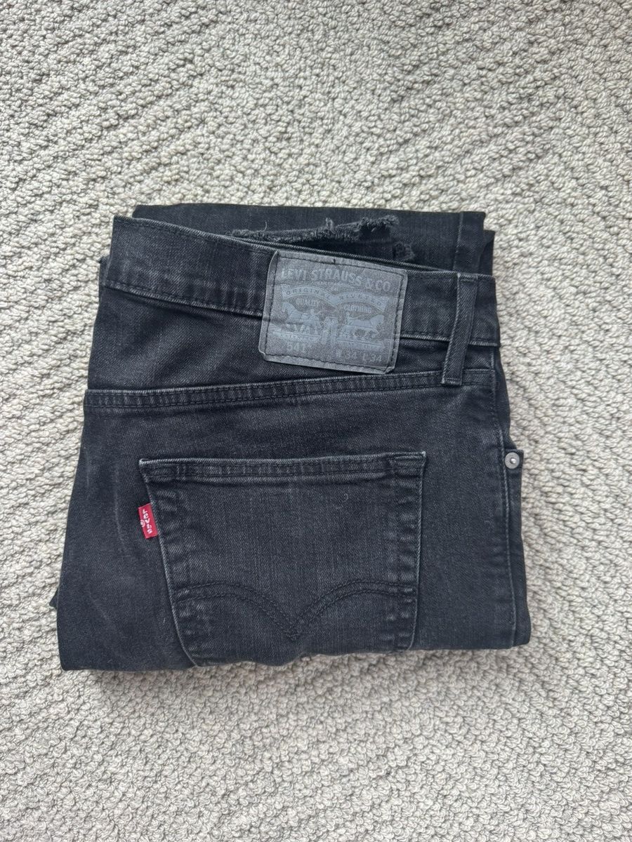 Levi's Vintage Black Distressed Levis Size US 34 / EU 50 - 6 Thumbnail