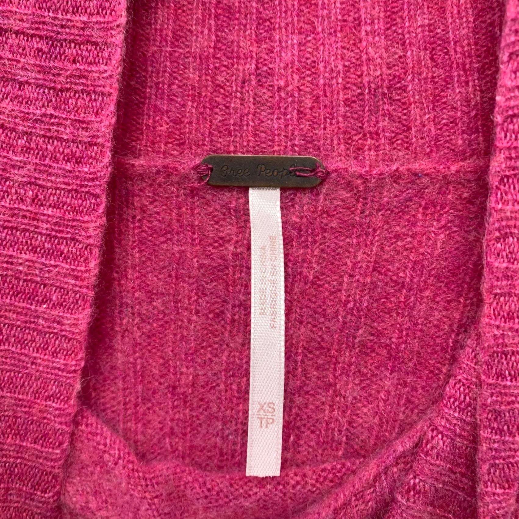 Free People Free People Aubrey Cashmere Turtleneck Sweater Womens XS Pink Soft Cozy Size XS / US 0-2 / IT 36-38 - 5 Thumbnail
