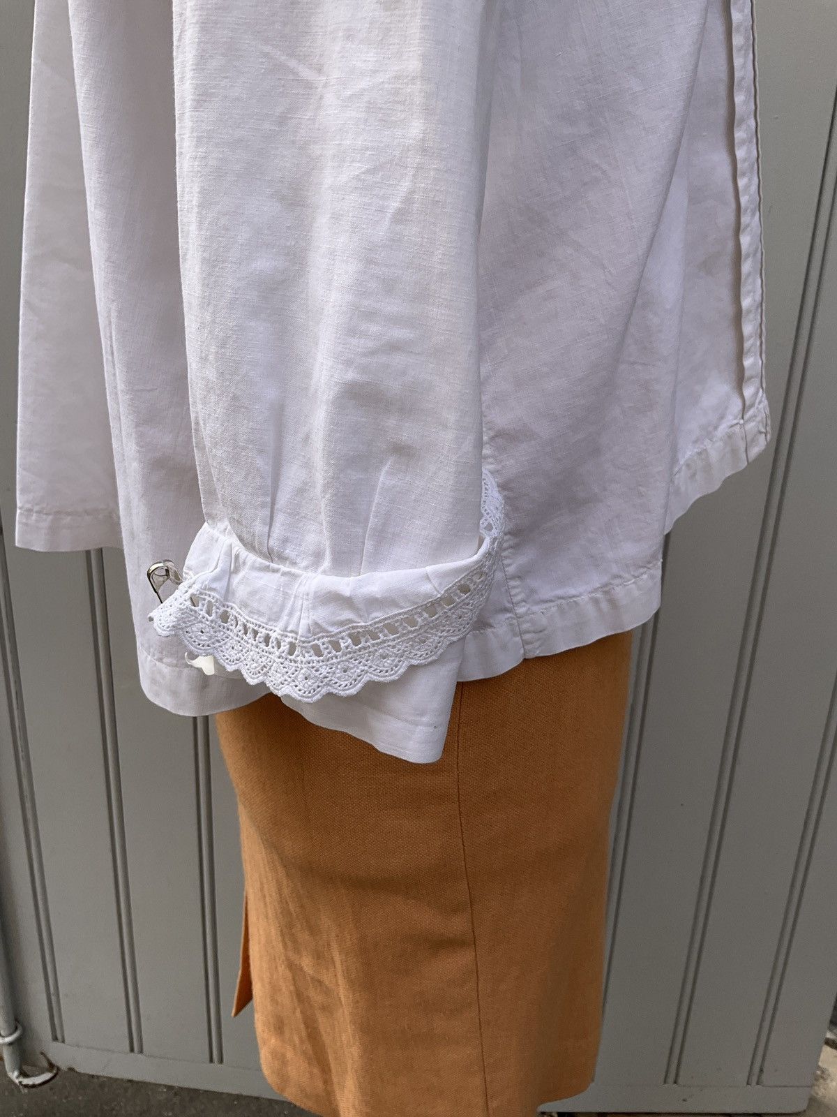 Vintage Antique cotton shirt Size M / US 6-8 / IT 42-44 - 4 Thumbnail