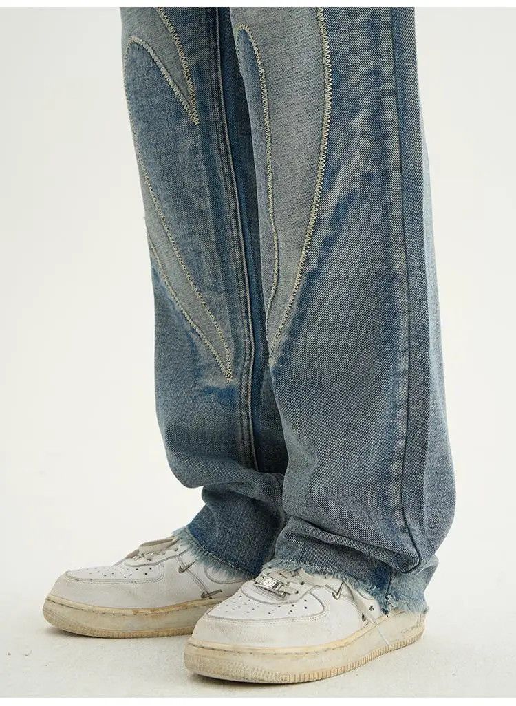 Japanese Brand × Jean Blue Patchwork Skulls Embroidery Casual Denim Pants Size US 32 / EU 48 - 4 Thumbnail