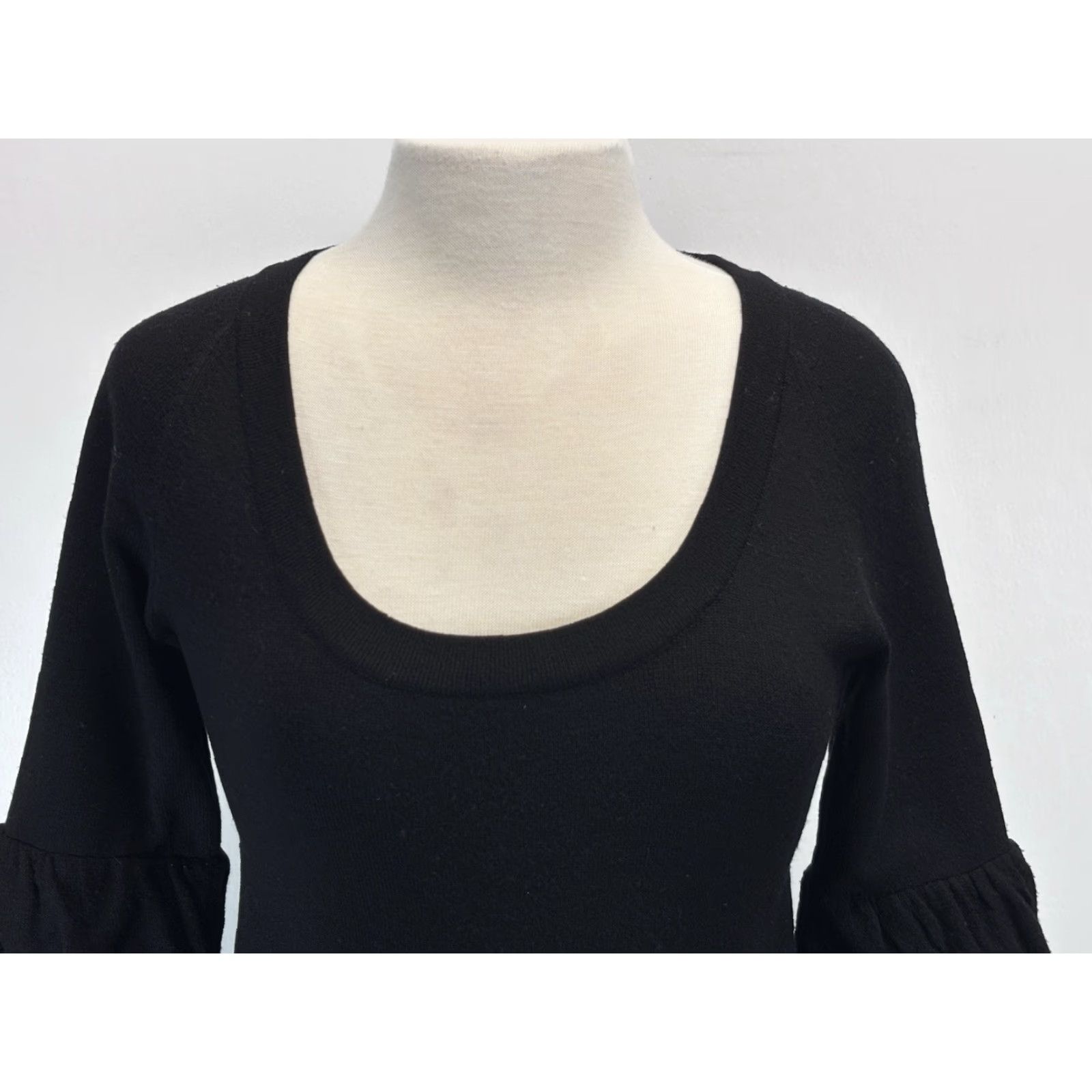 Theory Theory Wool Blend Knit Sweater Dress Sz Small Women’s Black Short Size S / US 4 / IT 40 - 5 Thumbnail