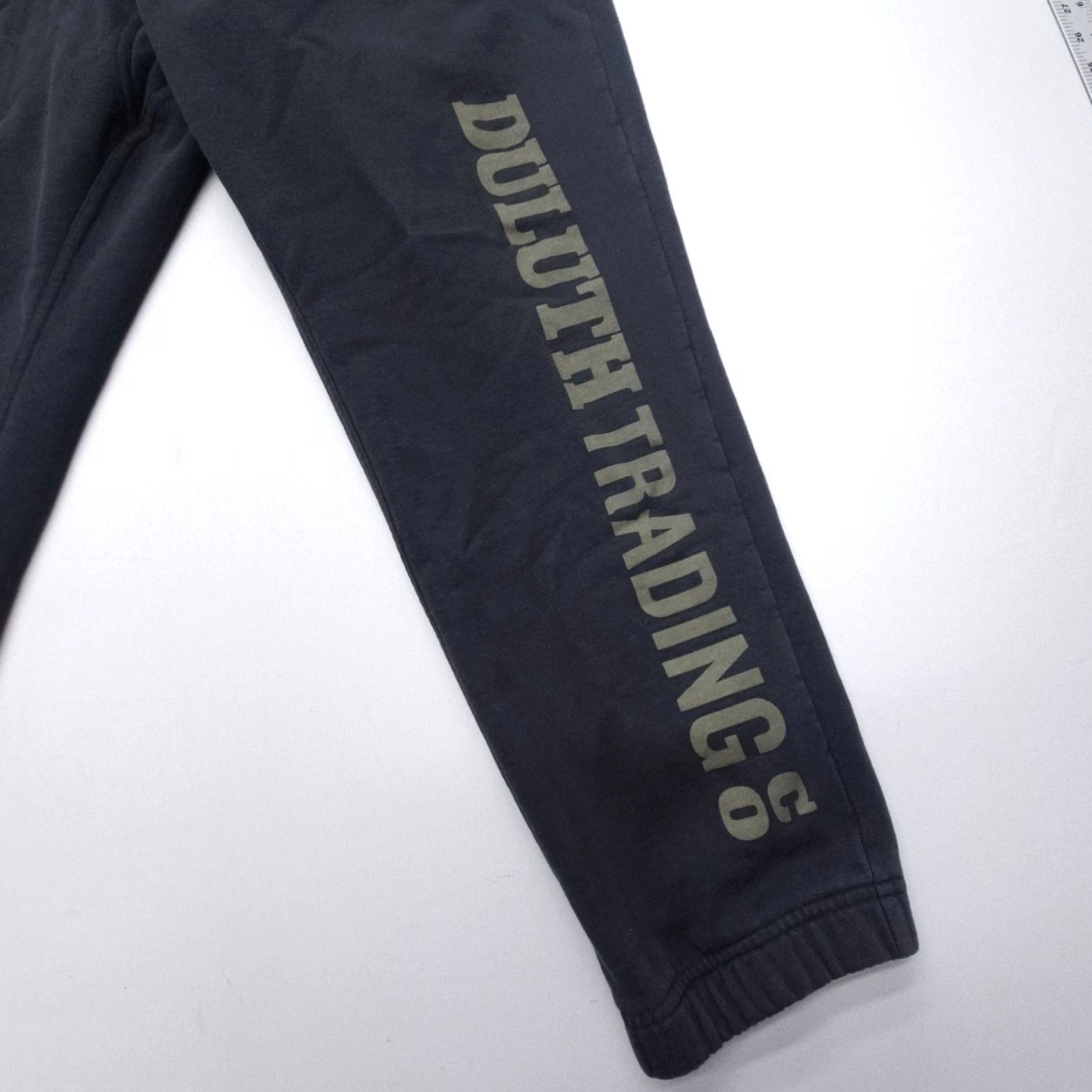 Vintage Duluth Trading Sweatpants Fleece Spellout Logo Black Mens XL Lounge Gym Size US 36 / EU 52 - 3 Thumbnail