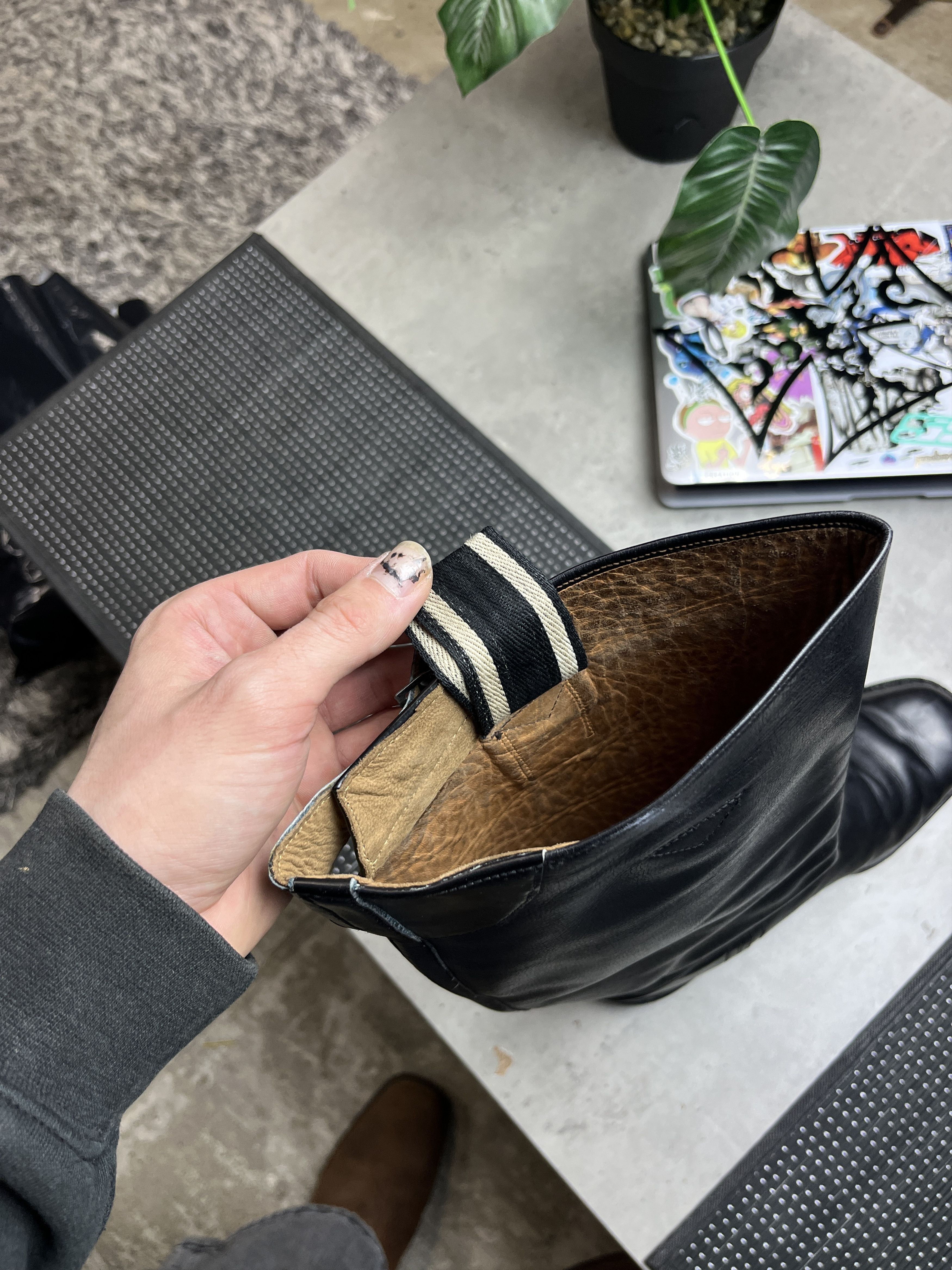 Other 1970s VINTAGE SOVIET ERA MILITARY LEATHER BOOTS - 5103 Size US 9 / EU 42 - 4 Thumbnail