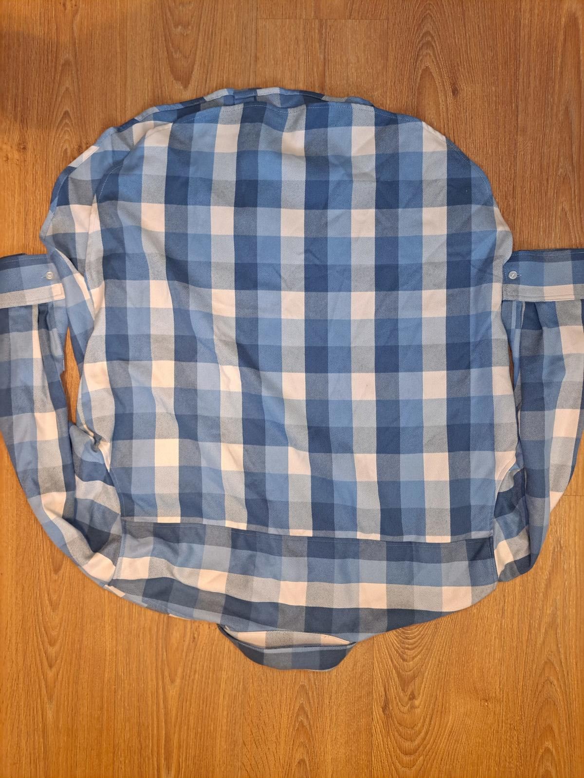 H&M H&M Button Down Shirt Womens Large Check Blue Long Sleeve Size L / US 10 / IT 46 - 7 Thumbnail