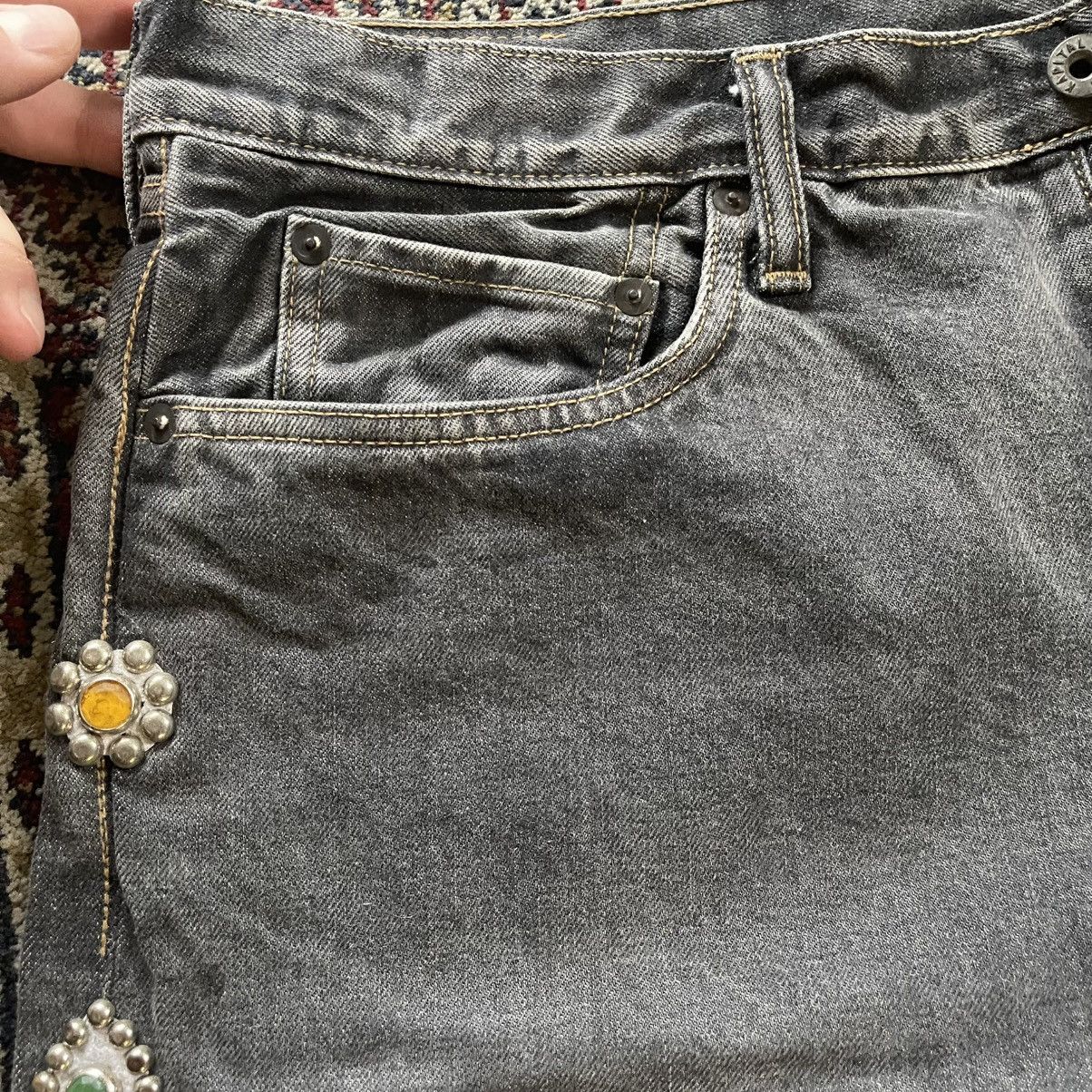 Kapital Kountry Kapital Kountry side Studs Gems Black Denim Jeans size 38 Size US 38 / EU 54 - 5 Thumbnail
