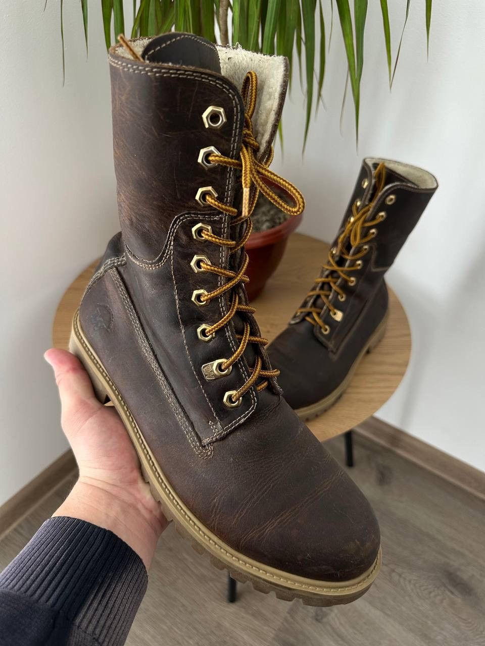 Japanese Brand × Vintage Vintage Weinbrenner Brown Leather Boots Size US 9.5 / EU 42-43 - 14 Thumbnail