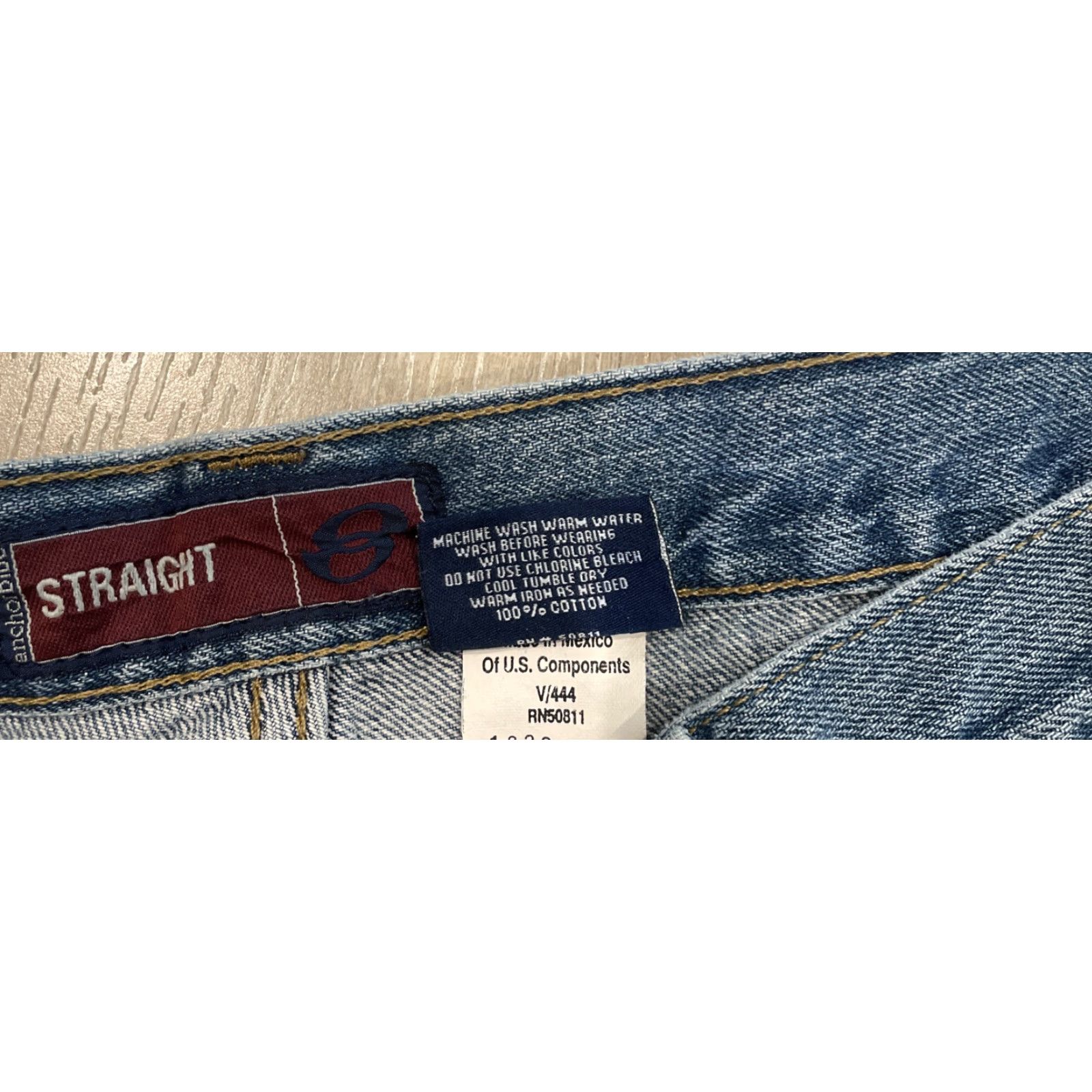 Anchor Blue VINTAGE Anchor Blue Jeans Mens 36x32 Denim Straight Baggy 90s Streetwear Blue Mens Size US 36 / EU 52 - 7 Thumbnail