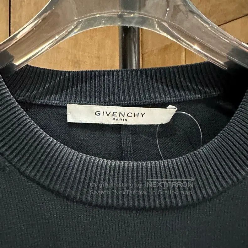 Givenchy Givenchy Five-Star Embroidered Striped Knit Black Hoodie Size US XL / EU 56 / 4 - 3 Thumbnail