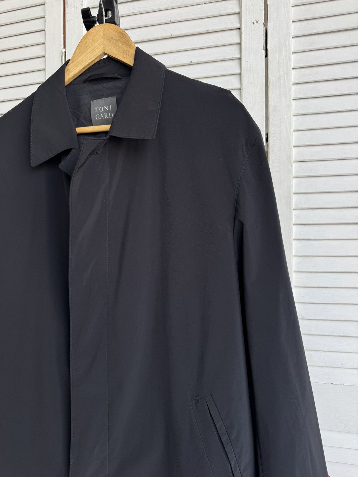 TONI GARD Vintage TONI GARD Minimalist Navy Technical Car Coat German Size US L / EU 52-54 / 3 - 8 Thumbnail