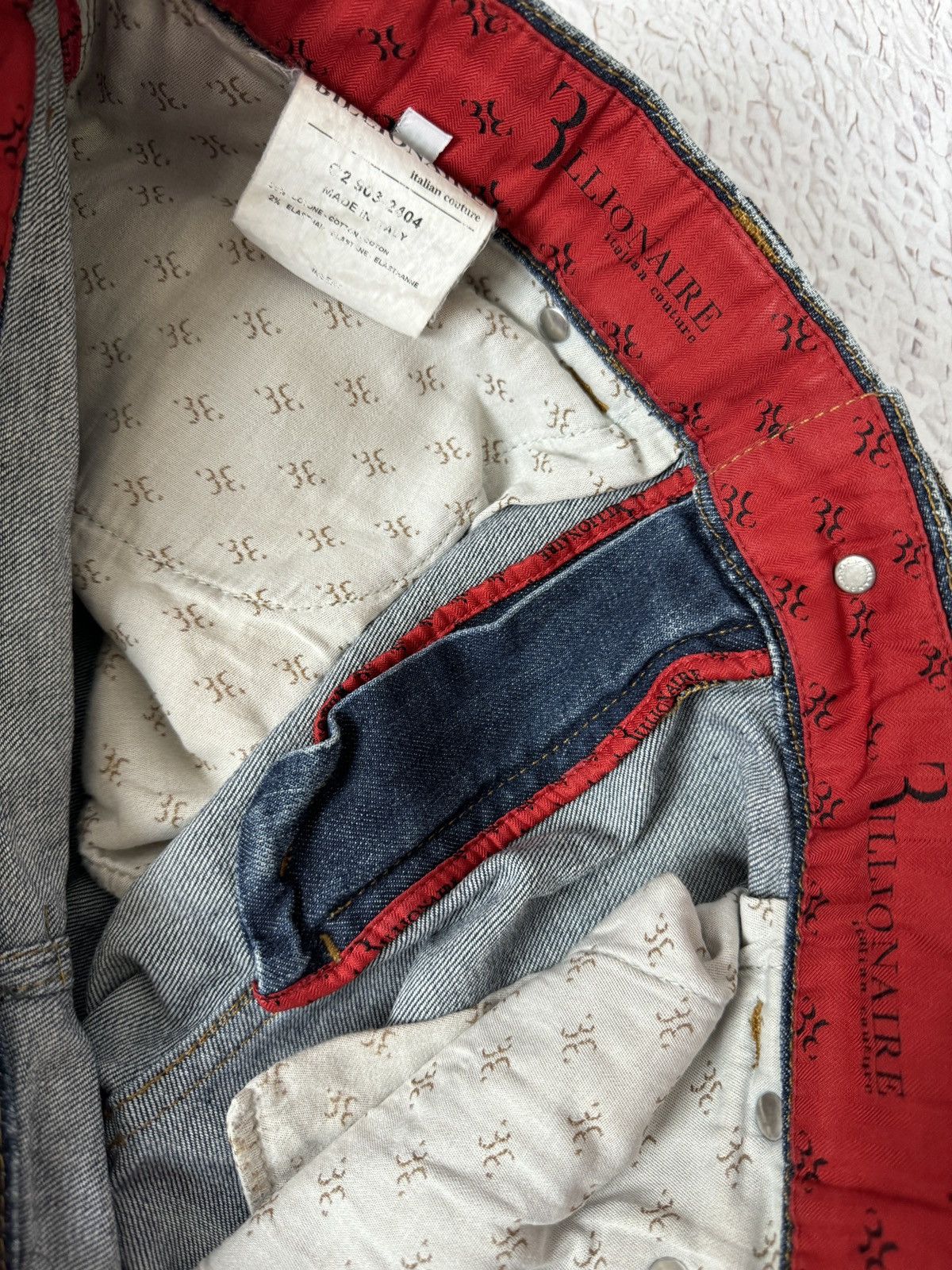 Billionaire Couture Billionaire Couture embroidered multilogo indigo jeans Size US 34 / EU 50 - 20 Thumbnail