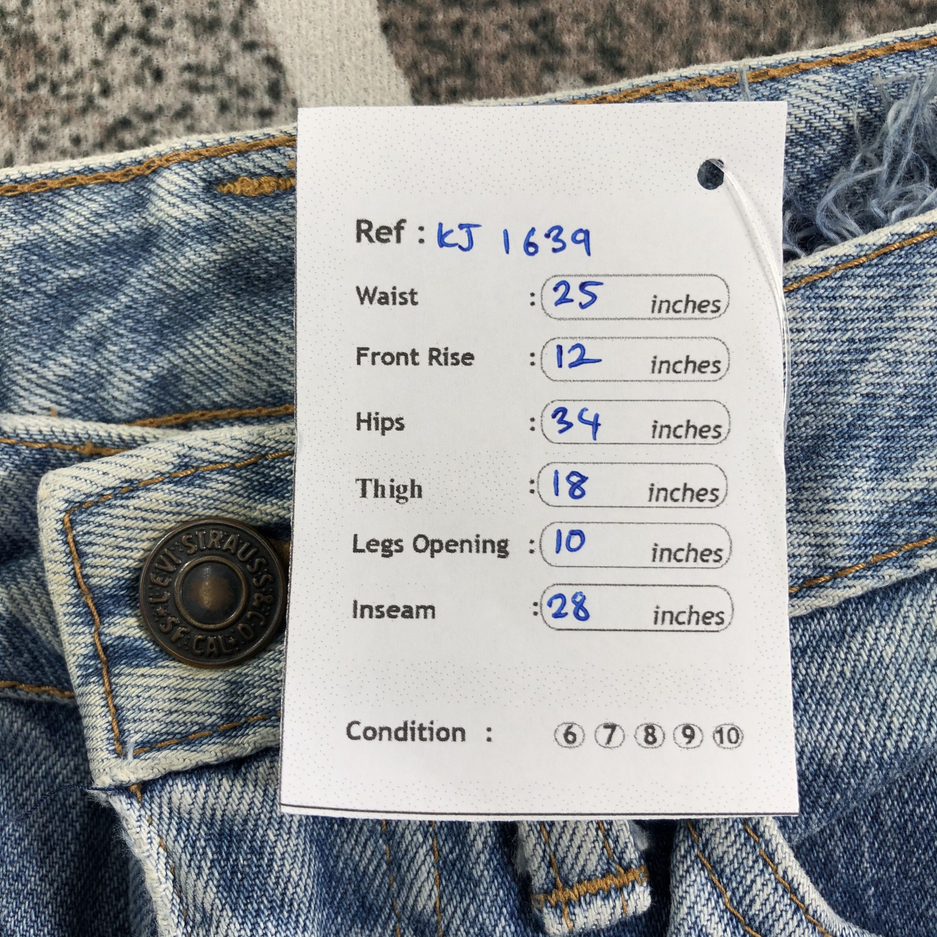 Levi's Vintage 90s Levis 606 Jeans Medium Wash Denim KJ1639 Size 25" / US 0 / IT 36 - 11 Thumbnail