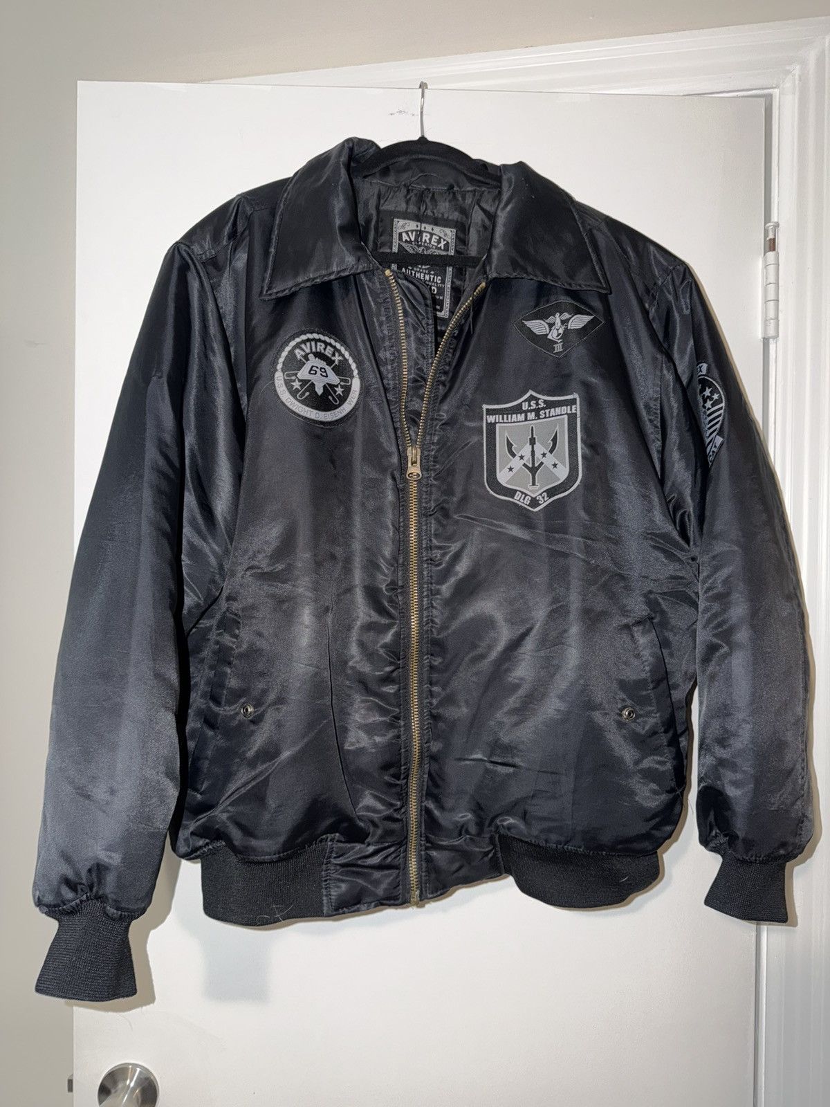 Avirex Black Avirex Bomber Jacket Tomcat USS William Standley Size US L / EU 52-54 / 3 - 1 Thumbnail