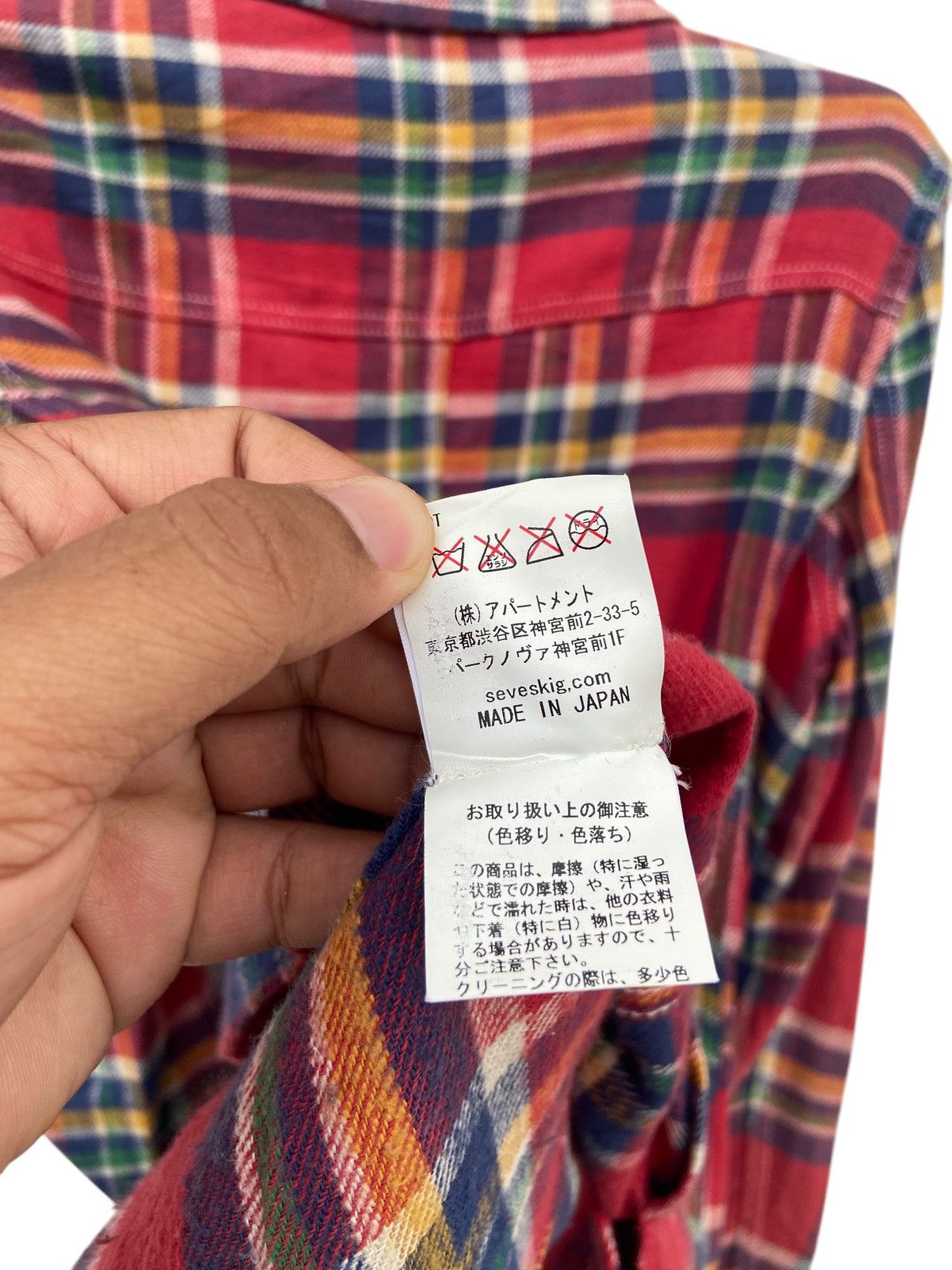 Japanese Brand Seveskig Japan Plaid Cotton Flannel Chore Jacket Size US S / EU 44-46 / 1 - 6 Thumbnail