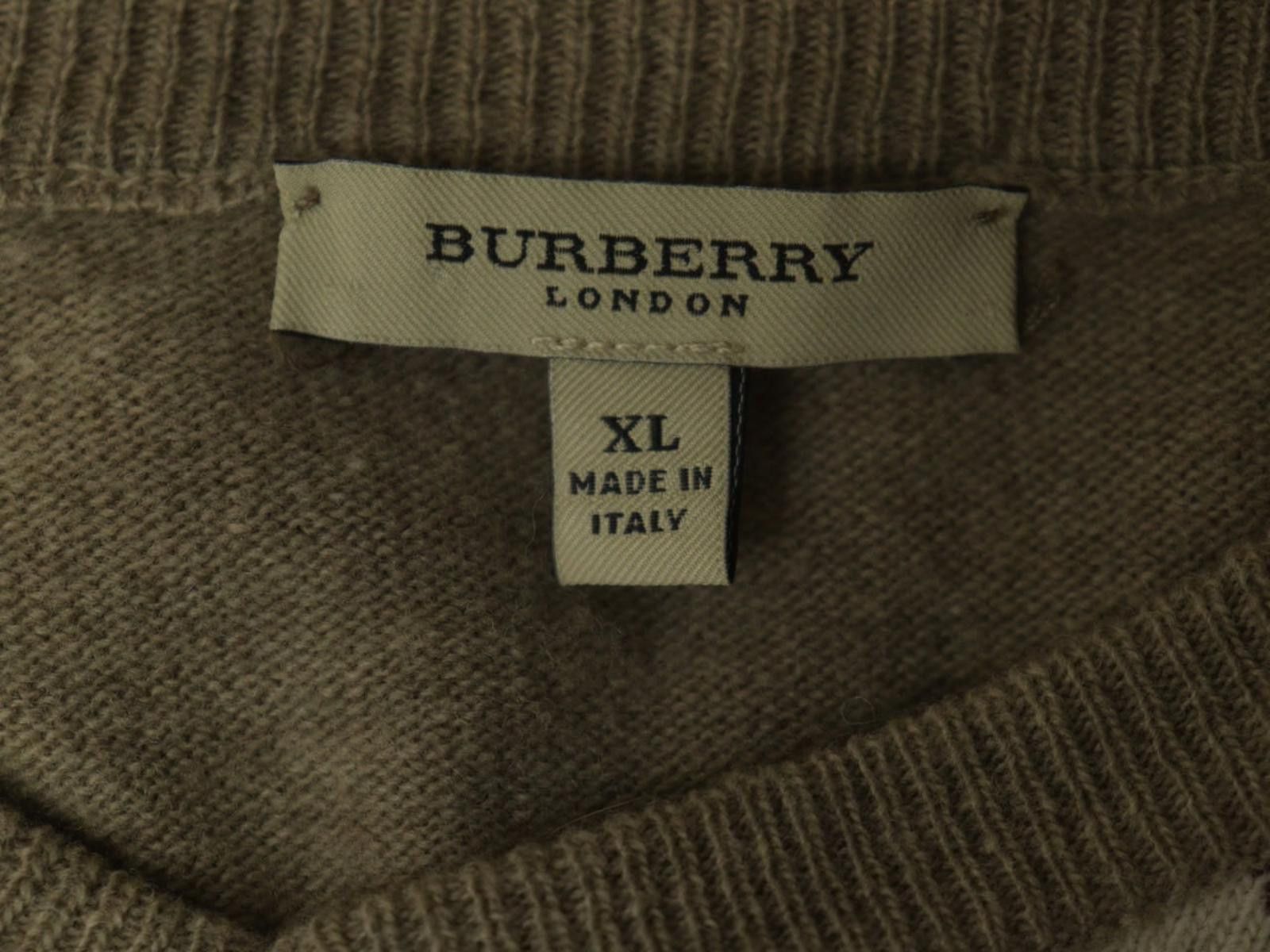 Designer Burberry London Tan Argyle Diamond Wool Sweater Size XL Size US XL / EU 56 / 4 - 9 Thumbnail