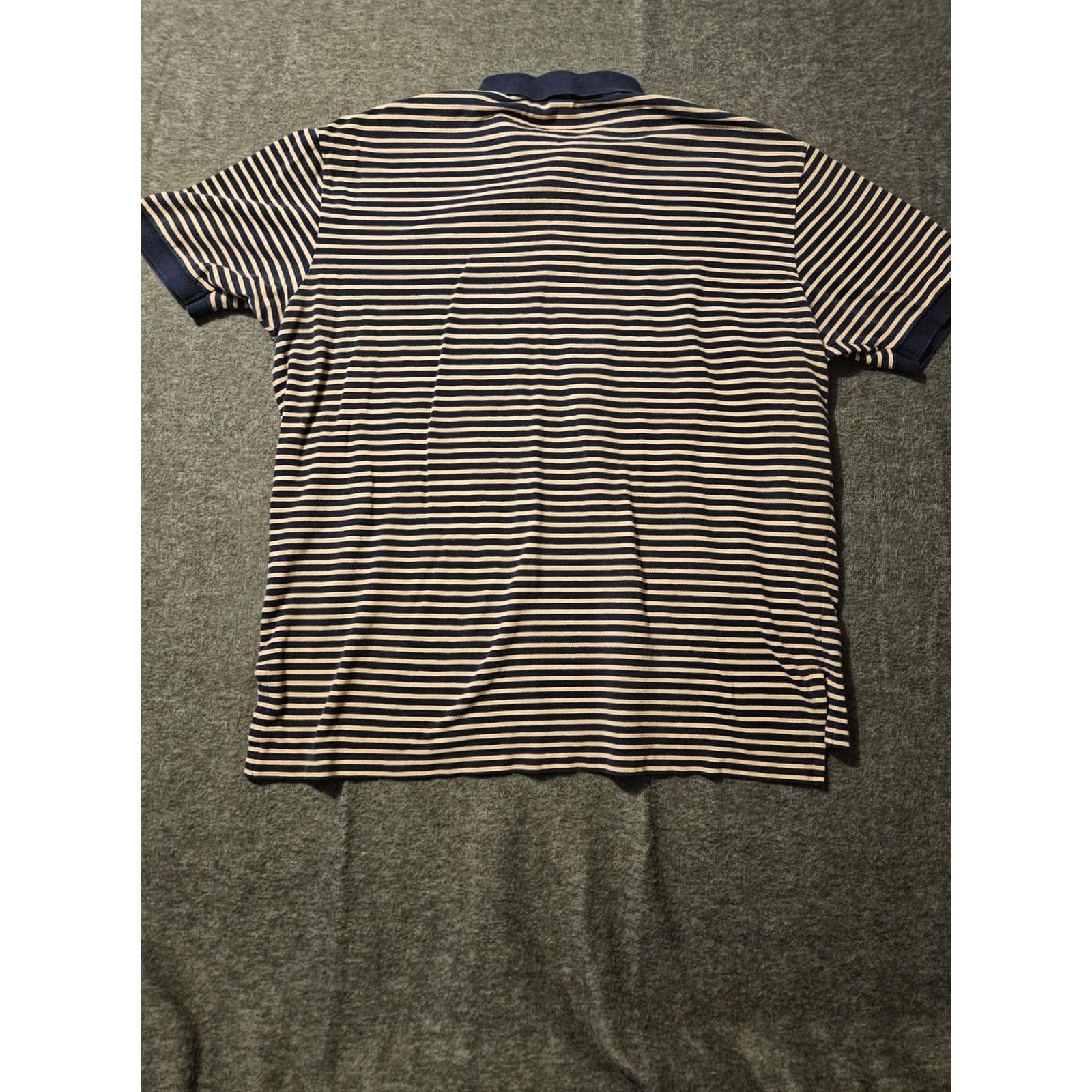 Polo Ralph Lauren VINTAGE Polo Ralph Lauren Polo Shirt Men 2XL Navy Blue Striped Short Sleeve Polo shirt 90s Preppy Mens Size US XXL / EU 58 / 5 - 6 Thumbnail