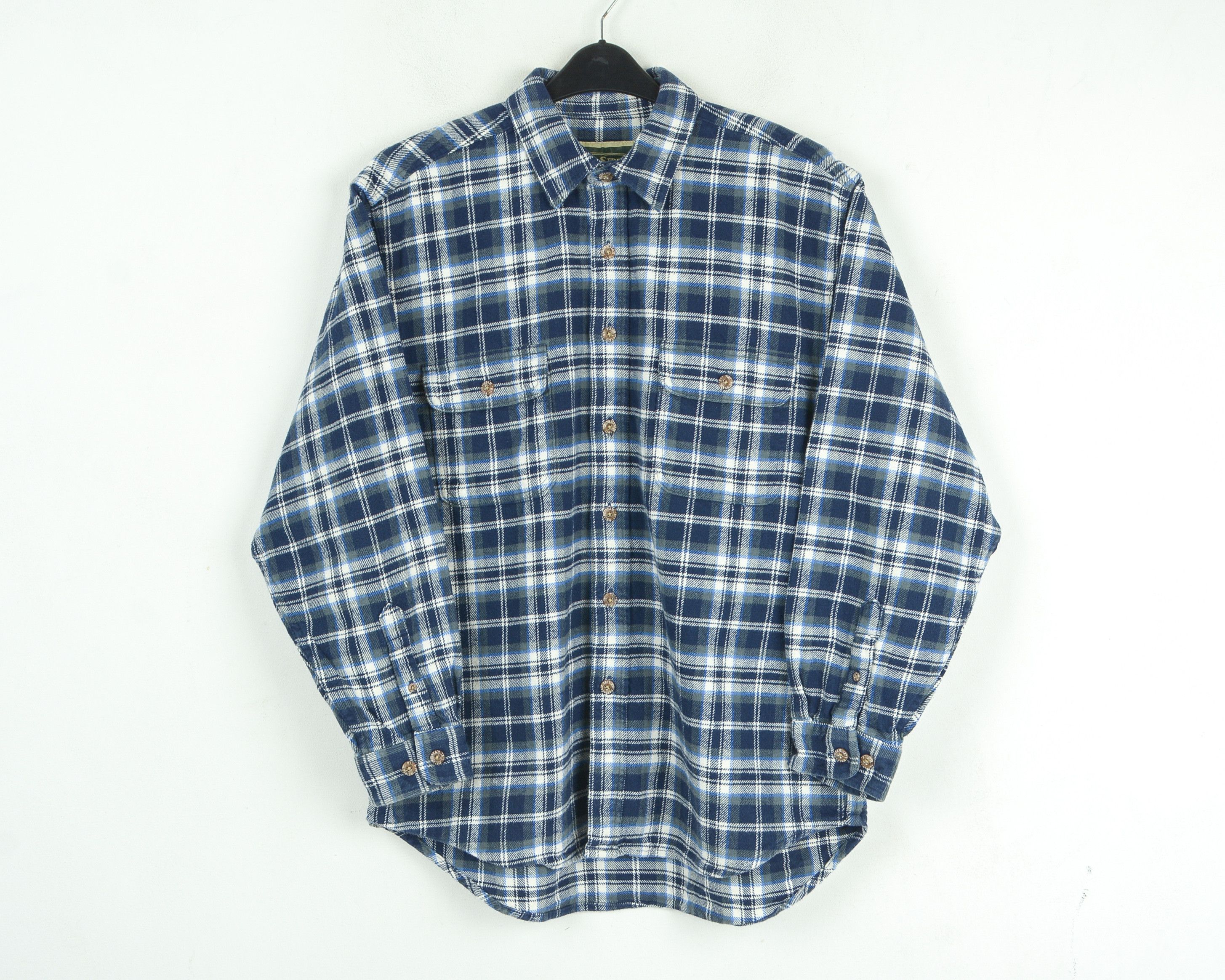 Field & Stream Flannel Button Up Shirt L Jacket Plaid Tartan Check Top Vtg Size US L / EU 52-54 / 3 - 7 Thumbnail