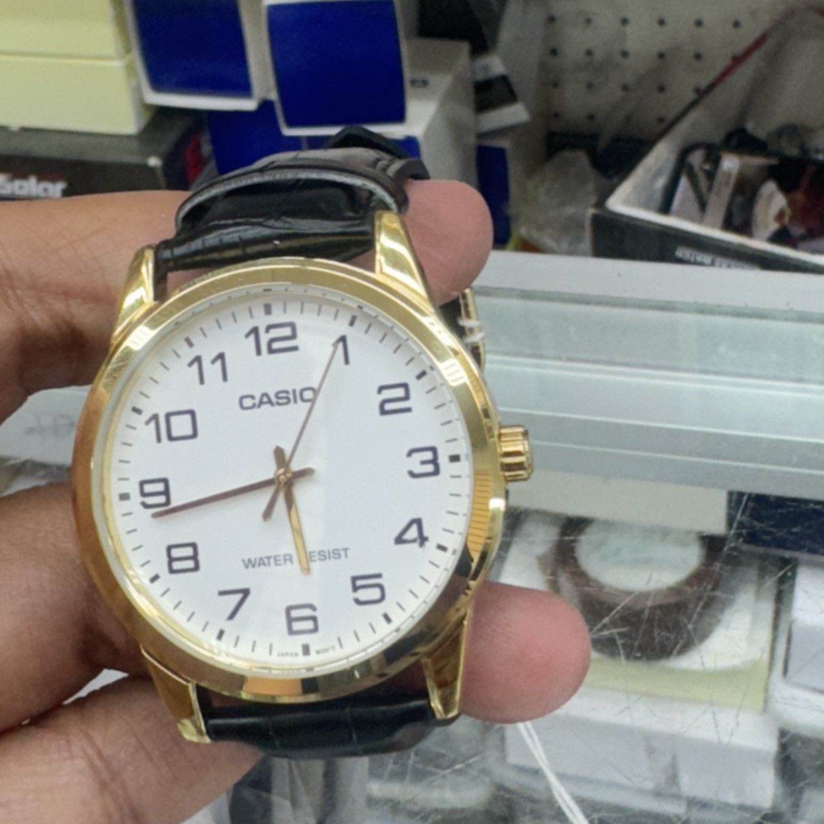 Casio Casio Men Wrist Watch with Leather Band Brown and Goldtone Size 38 - 2 Thumbnail
