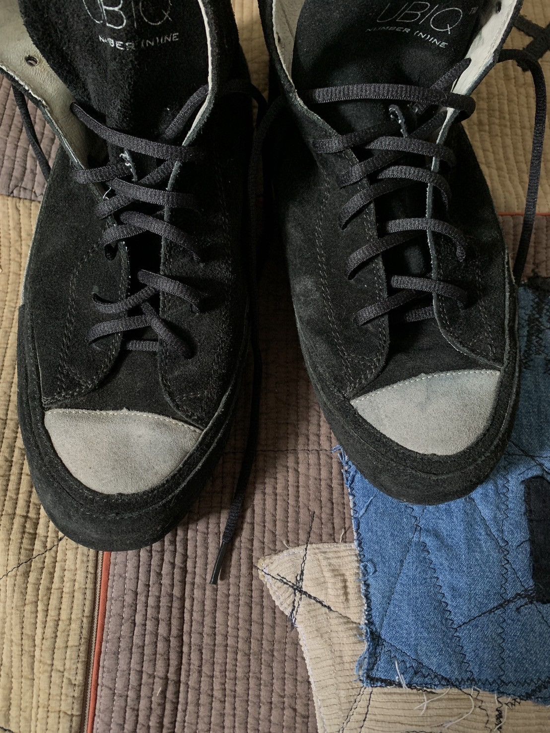 Number (N)ine Rare🔥 AW2013 Number(N)ine x UBIQ High-Top Suede Sneakers Size US 10 / EU 43 - 11 Thumbnail