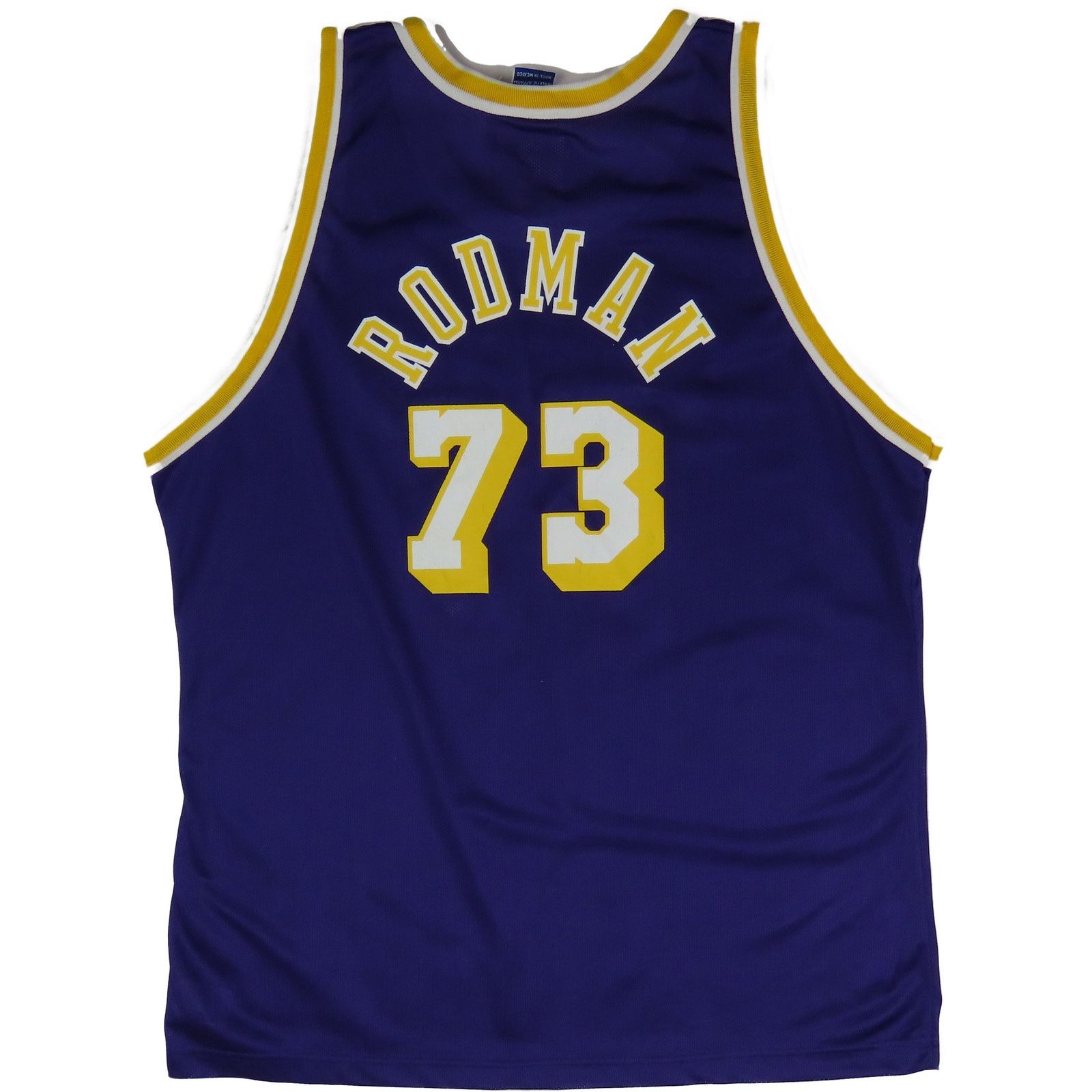 Champion Vintage LA Lakers 73 Dennis Rodman Champion Jersey Deadstock Size US XL / EU 56 / 4 - 8 Thumbnail