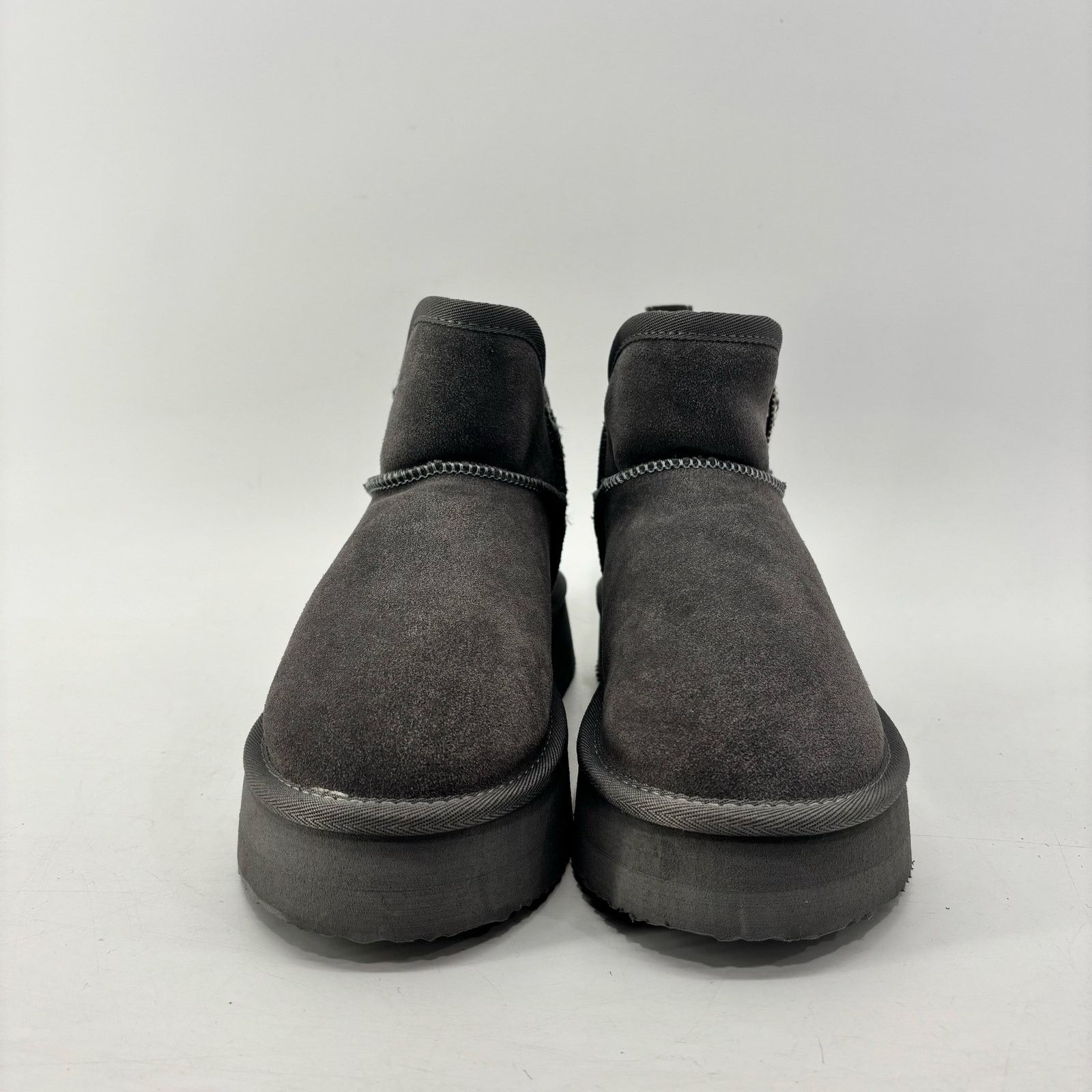 Other Women’s Suede Booties Size 7 Gray Genuine Leather Winter Size US 7 / IT 37 - 4 Thumbnail