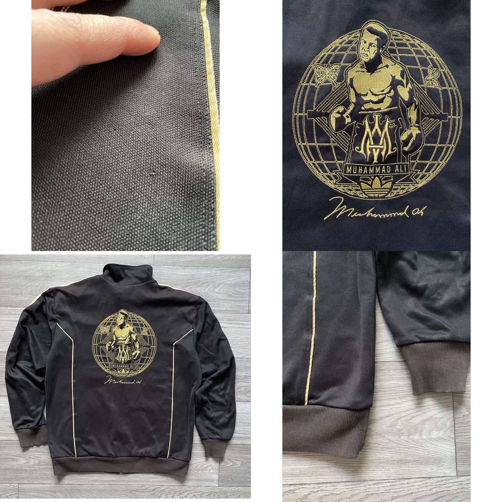 Adidas VINTAGE Adidas Muhammad Ali The Greatest Black Gold Track Jacket M Mens Size US M / EU 48-50 / 2 - 9 Thumbnail
