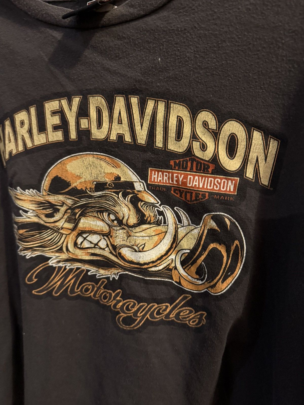 Harley Davidson × Vintage Vintage Harley Davidson Crop Tee Size XL / US 12-14 / IT 48-50 - 3 Thumbnail