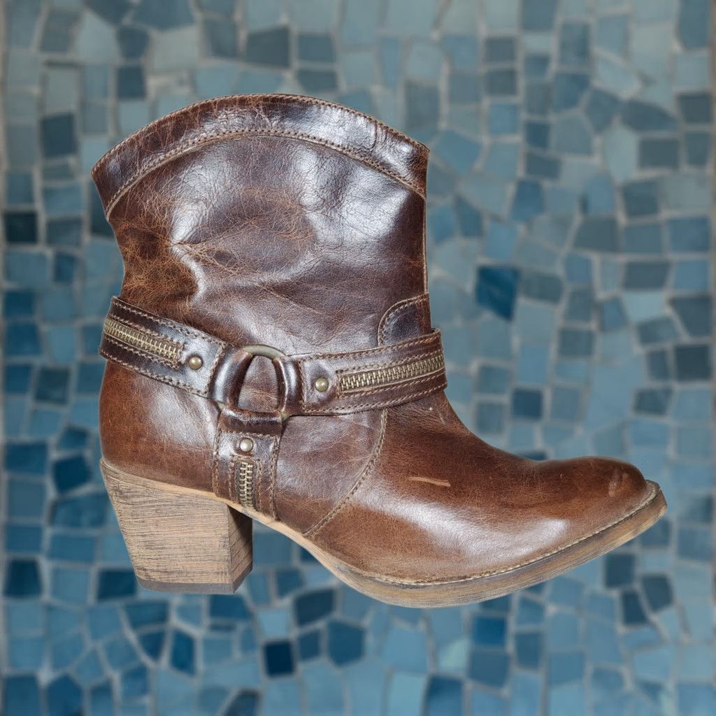Etro Dingo Metro Bluff Western Harness Boots Brown Leather Zipper Women's US 10 New Size US 10 / IT 40 - 1 Thumbnail