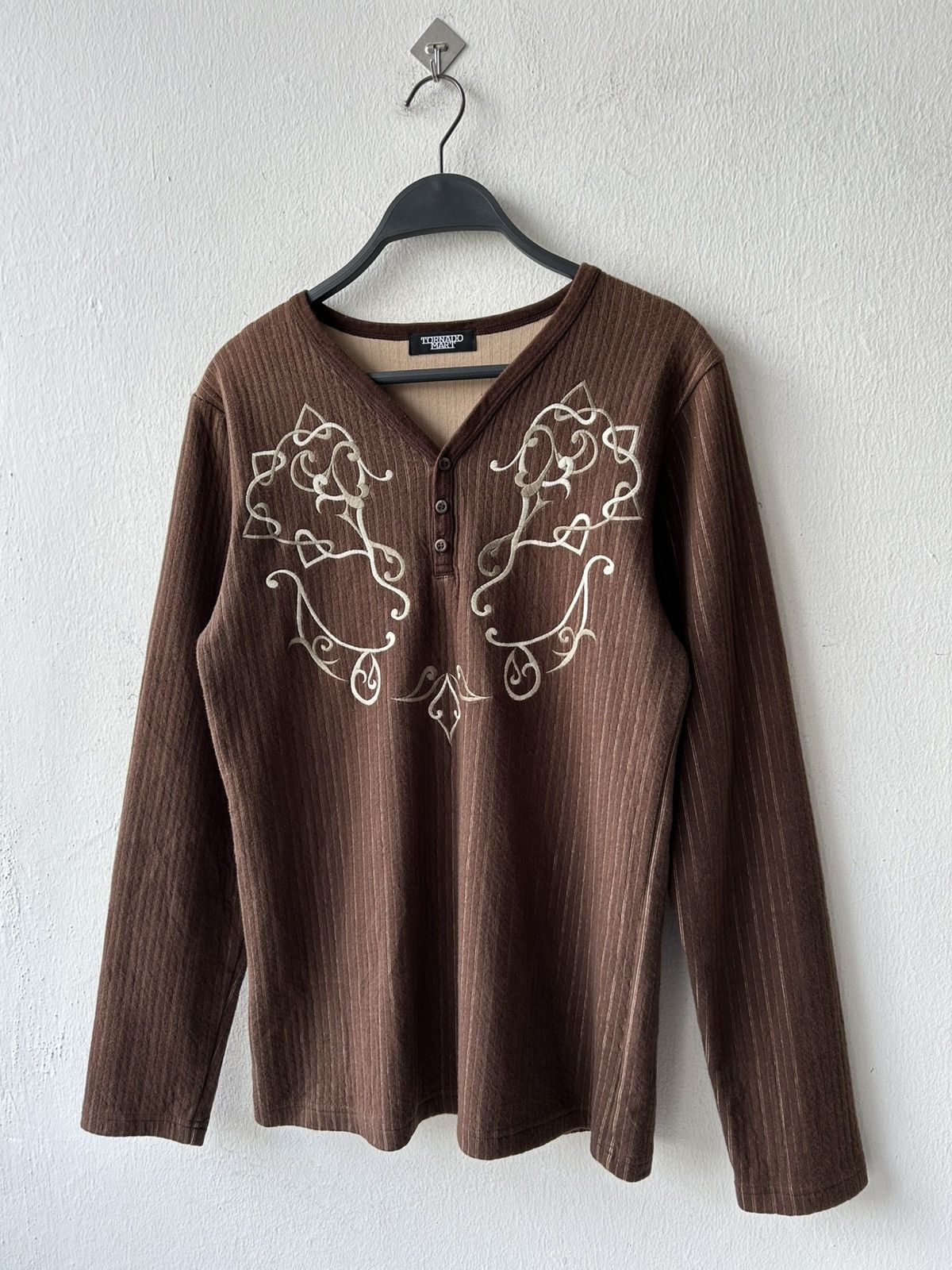 Tornado Mart Tornado Mart Tattoo Brown Long Sleeve Size US XS / EU 42 / 0 - 3 Thumbnail