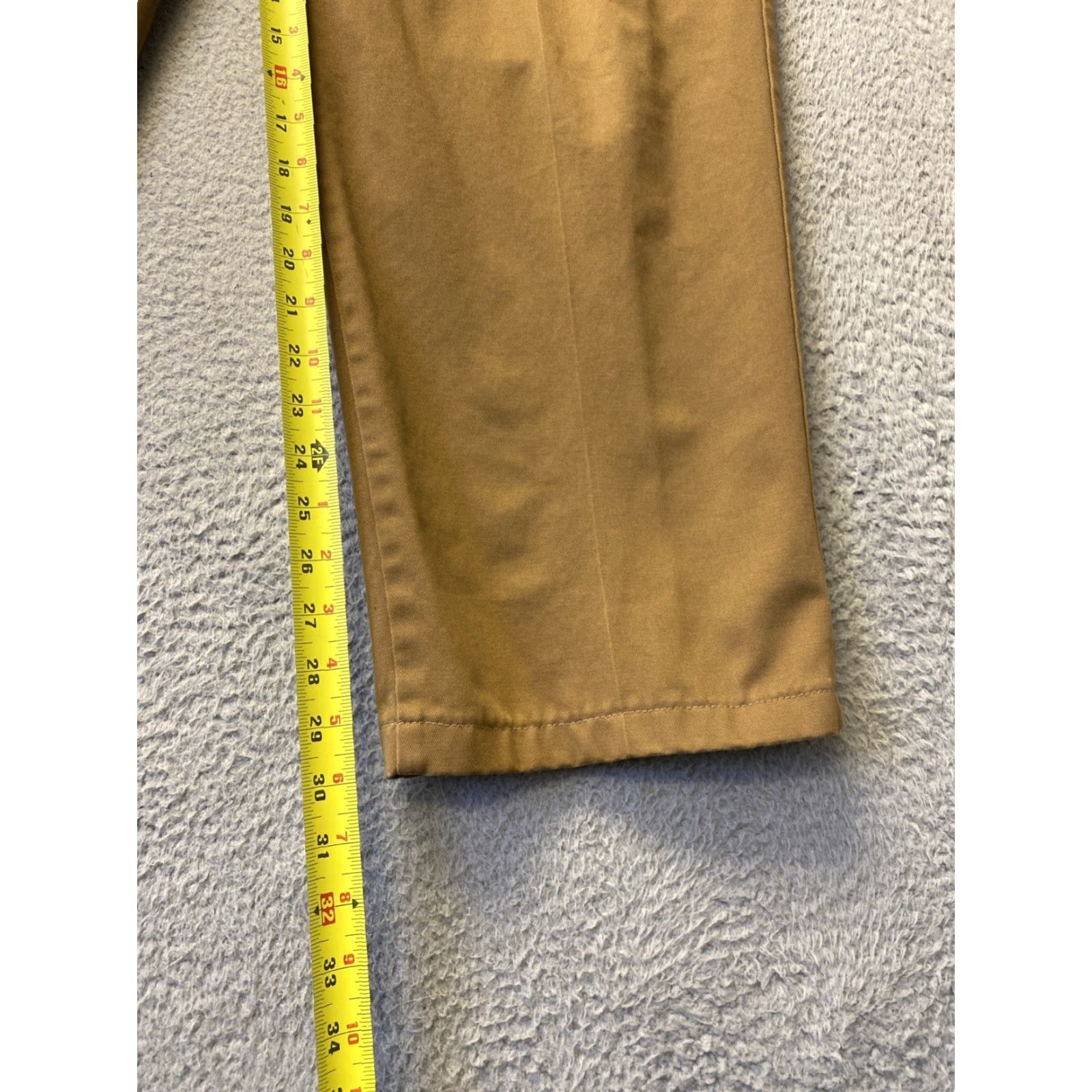 Lands' End Lands' End Chino Pants Mens 42x30 Brown Pleated Regular Inseam 30 Belt Loops Pockets Button Zip Classic American Casual Business Shirt? Size US 42 / EU 58 - 4 Thumbnail