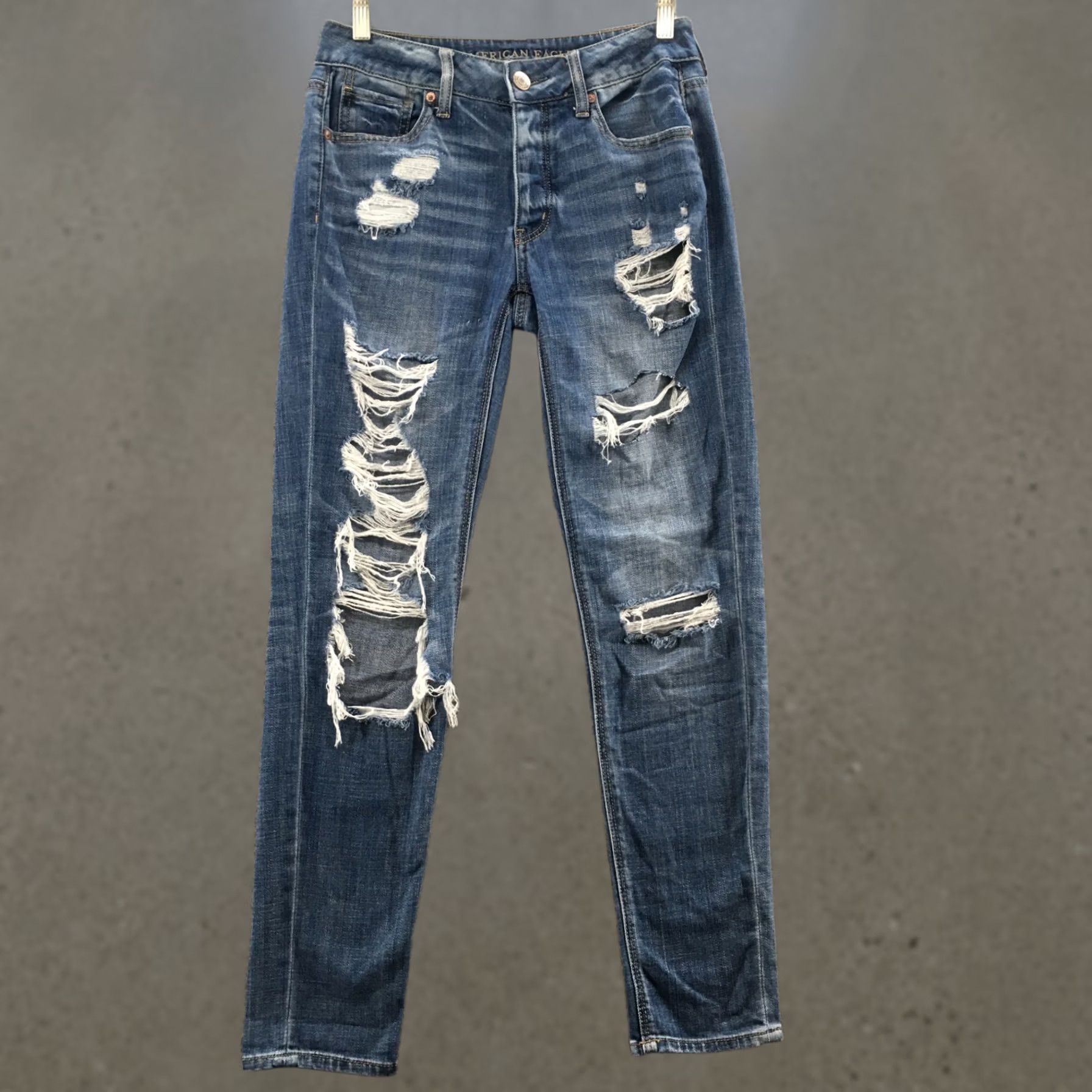 American Eagle Outfitters American Eagle Outfitters Jeans Womens 0R Skinny Blue Distressed 28x29 Classic 5-Pocket Denim Regular Rise Mens? Size 25" / US 0 / IT 36 - 1 Thumbnail