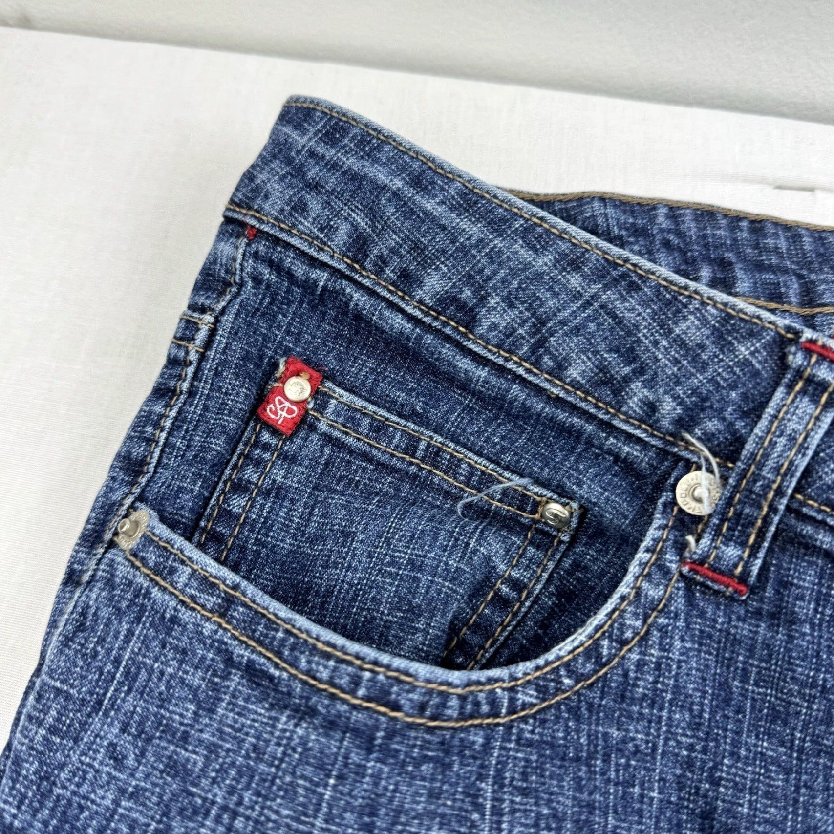 Southpole VINTAGE Southpole Jeans Womens 13 Blue Bootcut Flare Y2K Grunge Mid Rise Punk Size 34" / US 12 / IT 48 - 3 Thumbnail
