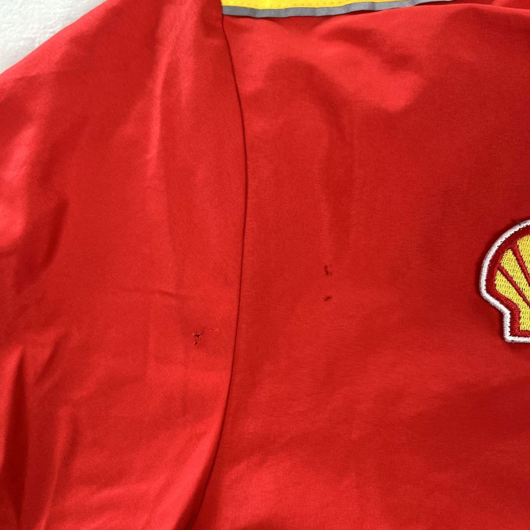Vintage VINTAGE Shell Jacket Mens XL Red Windbreaker Lined Fleece Softshell Reflective Pockets Zip Workwear Casual Size US XL / EU 56 / 4 - 5 Thumbnail