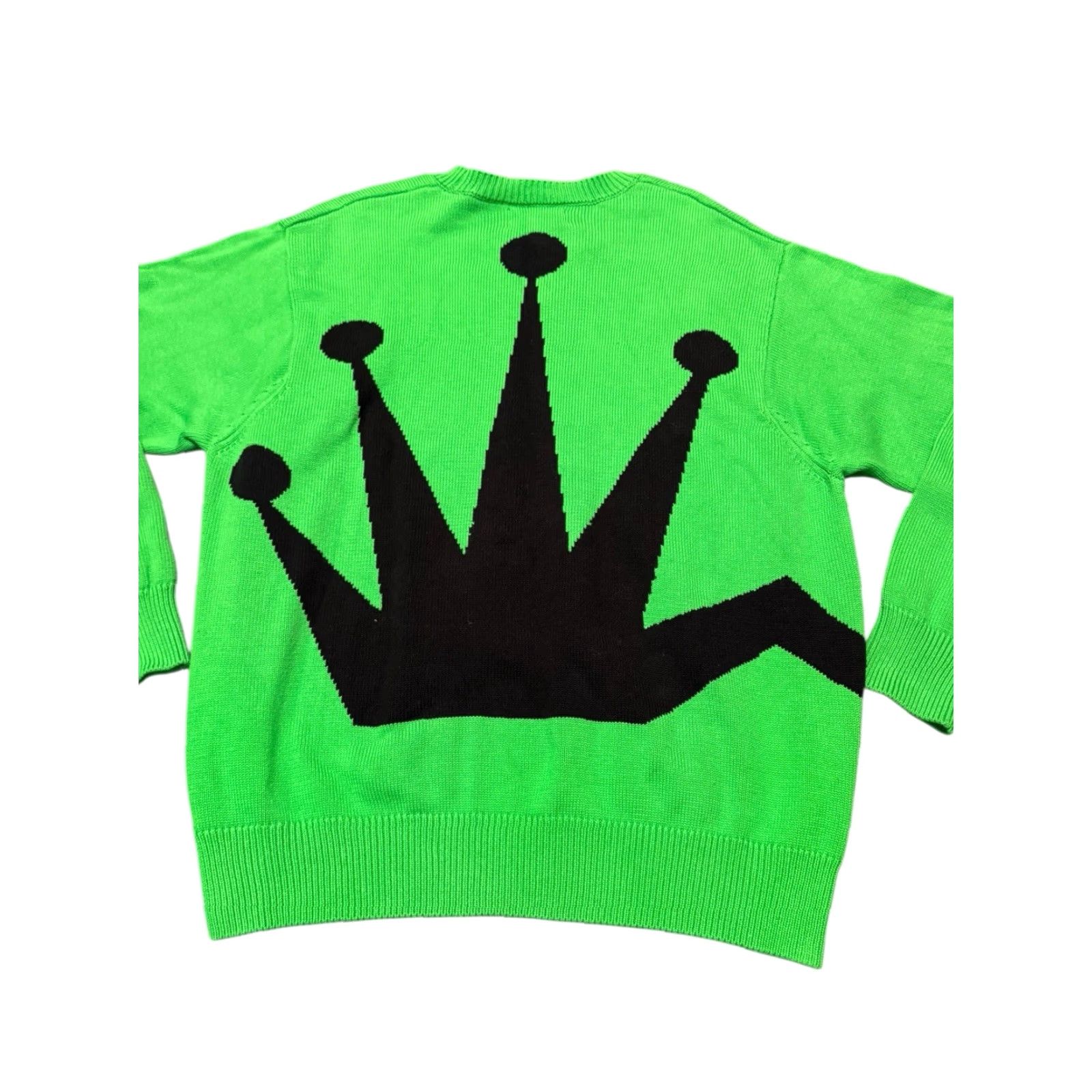 Vintage Stussy OG Bent Crown Knit Crewneck Sweater Lime Green Size Large Mens Pullover Crew Neck Knit Shirt Logo Pattern Washable Cotton Vintage: No Size US L / EU 52-54 / 3 - 4 Thumbnail