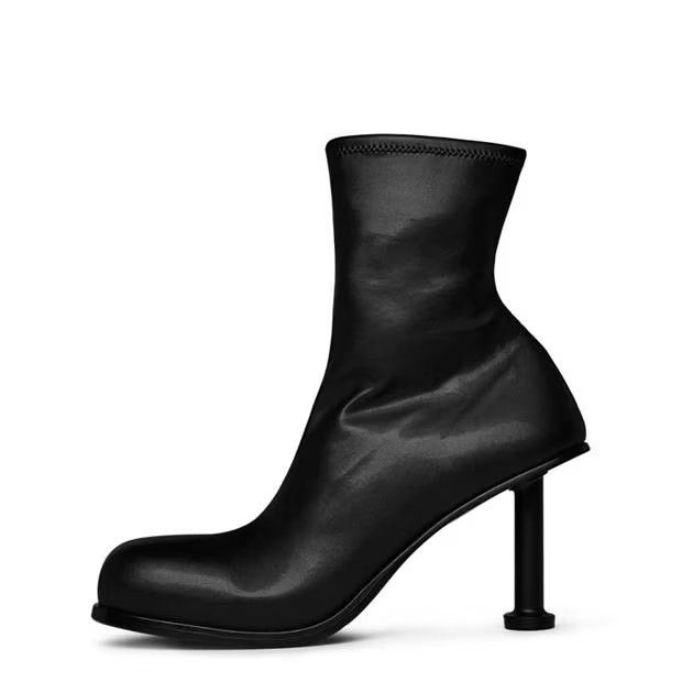 Balenciaga o1g2r1mq0924 Mallorca Heeled Ankle Boots in Black Size US 7 / IT 37 - 2 Thumbnail