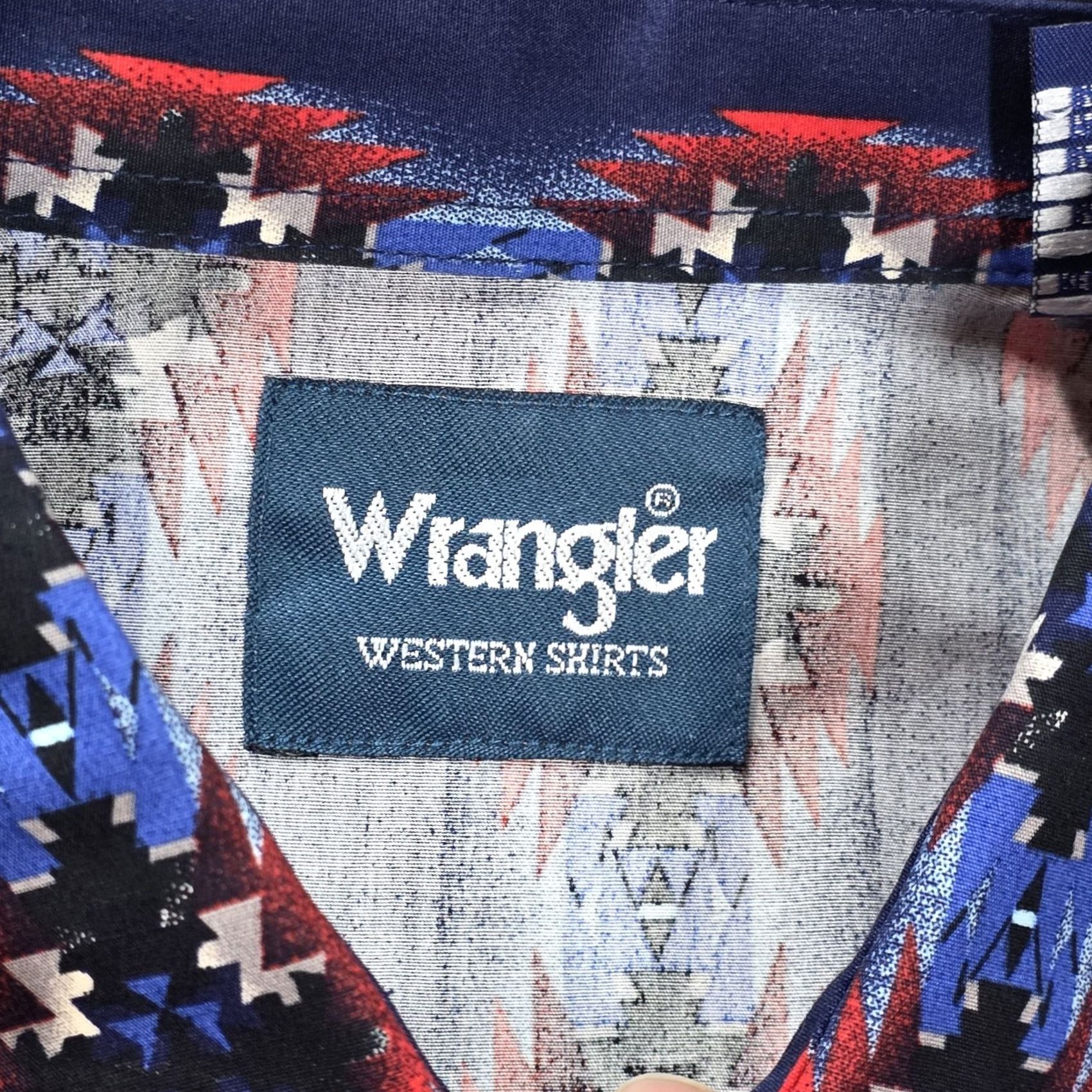 Wrangler Wrangler Western Shirt L Multicolor Aztec Cowboy Checotah Pearl Snap Button-Up Shirt Mens Size US L / EU 52-54 / 3 - 7 Thumbnail