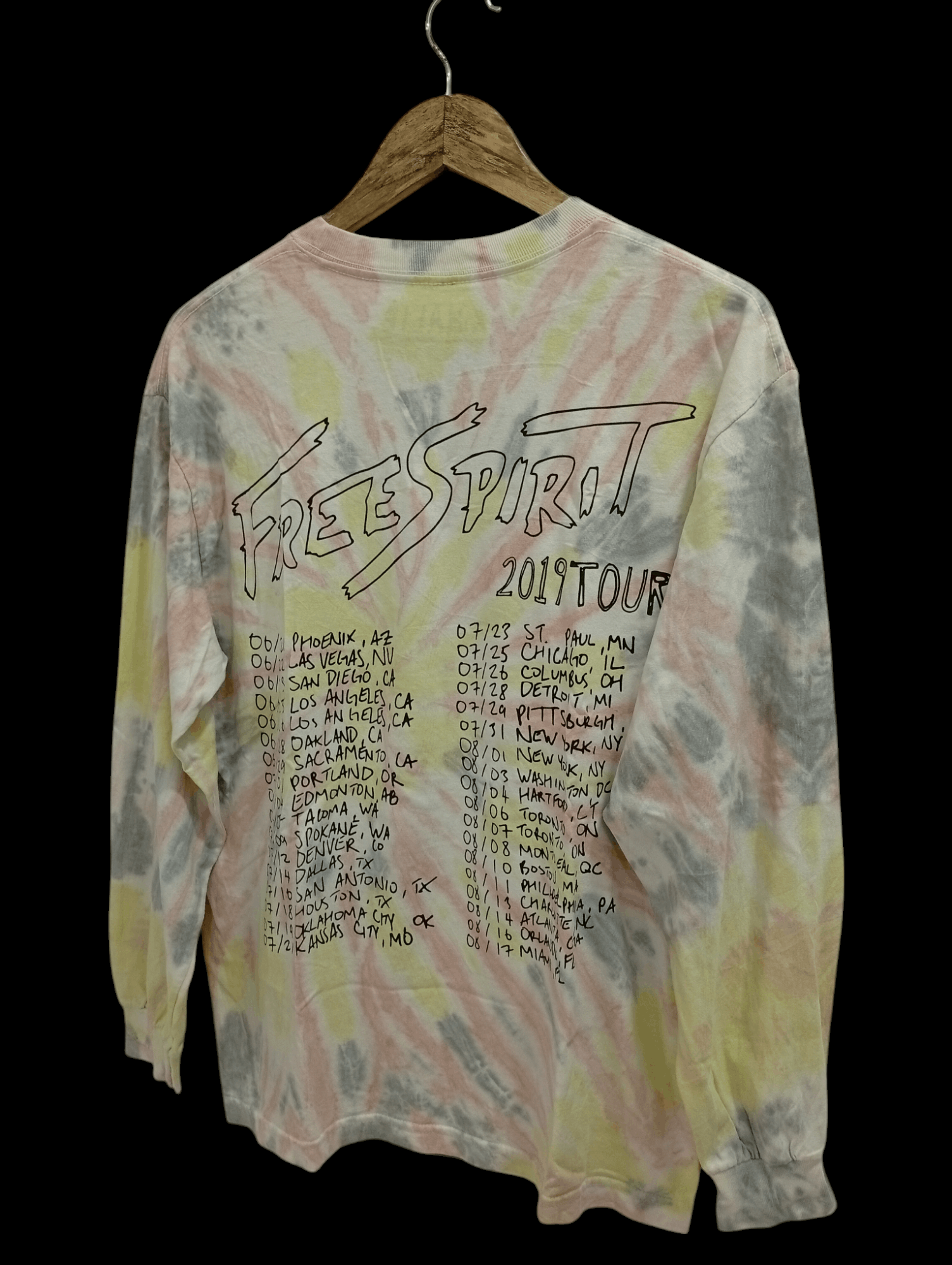 Rap Tees 🔥🔥Khalid Free Spirit 2019 Tour Tye Dye LS T-Shirt Size US M / EU 48-50 / 2 - 21 Thumbnail